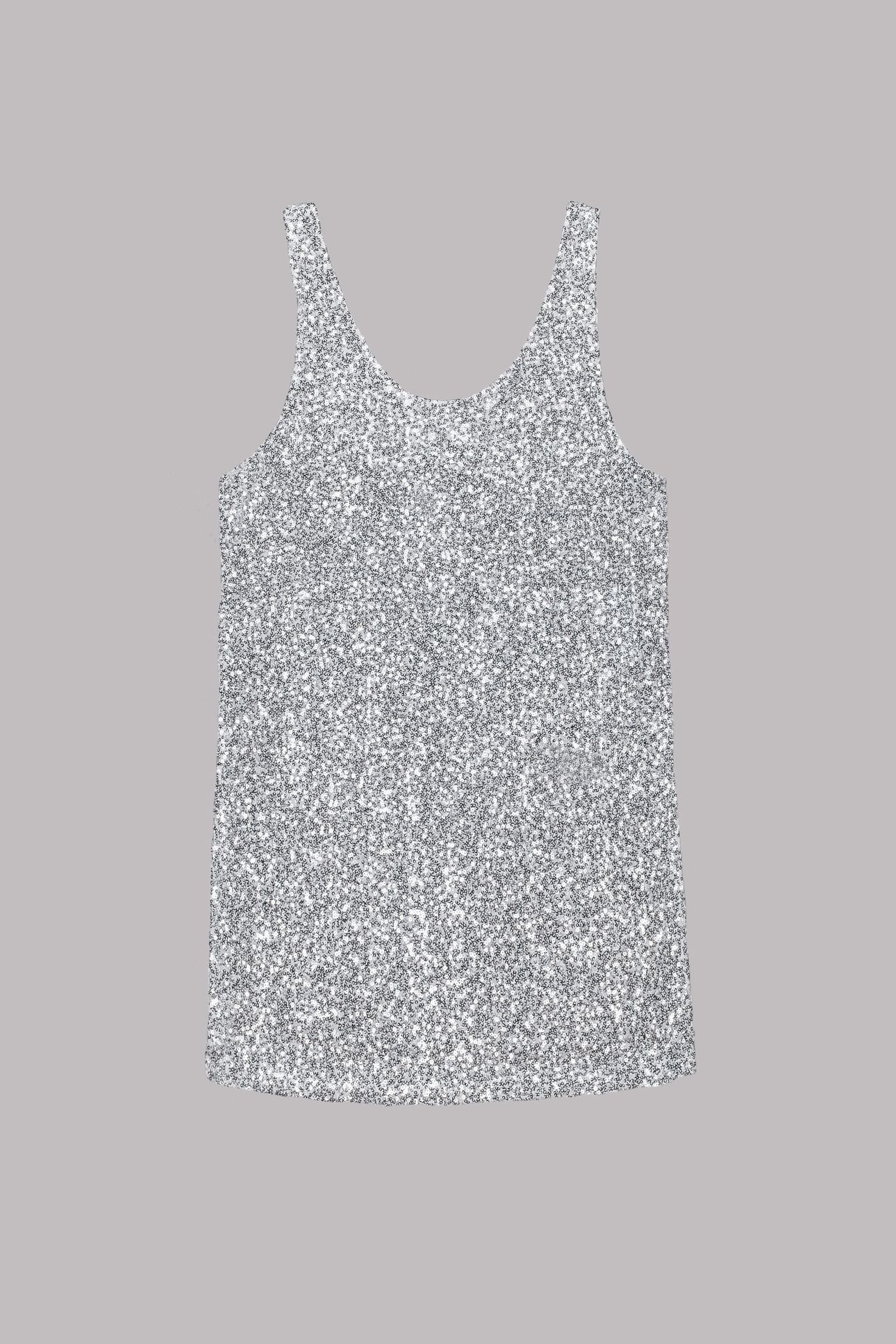 THE LIGHT SEQUIN TANK DRESS WHITE 3