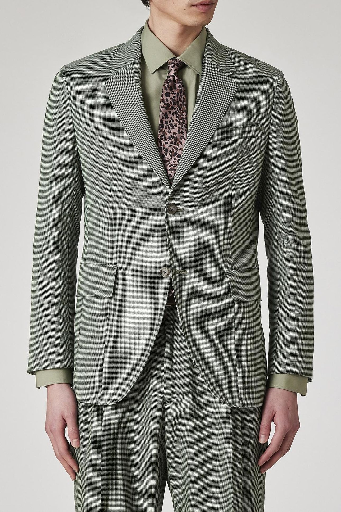 MENS 2 BUTTON JACKET GREEN 1