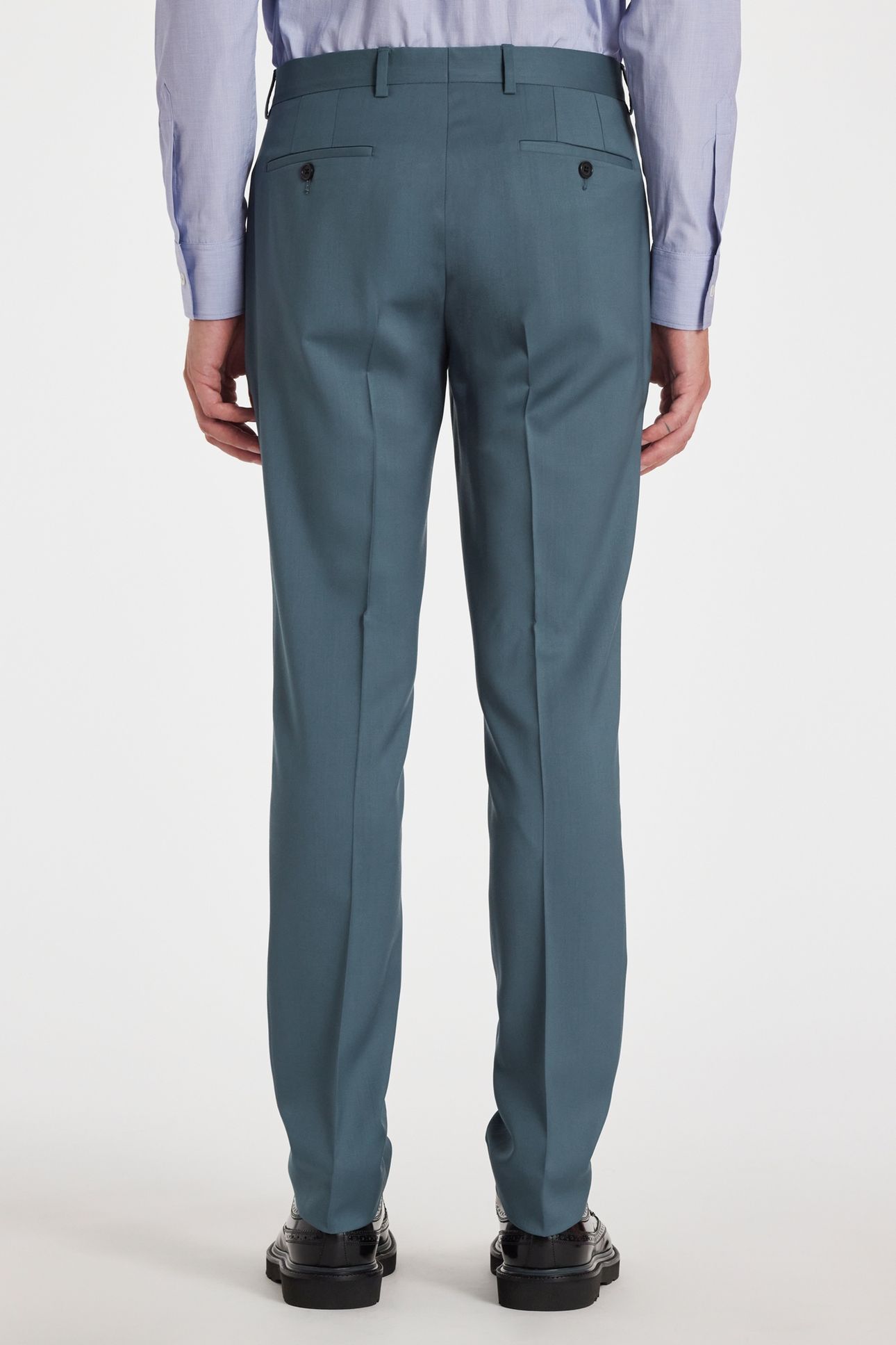 MENS 2 BUTTON SUIT GREYISH BLUE 4