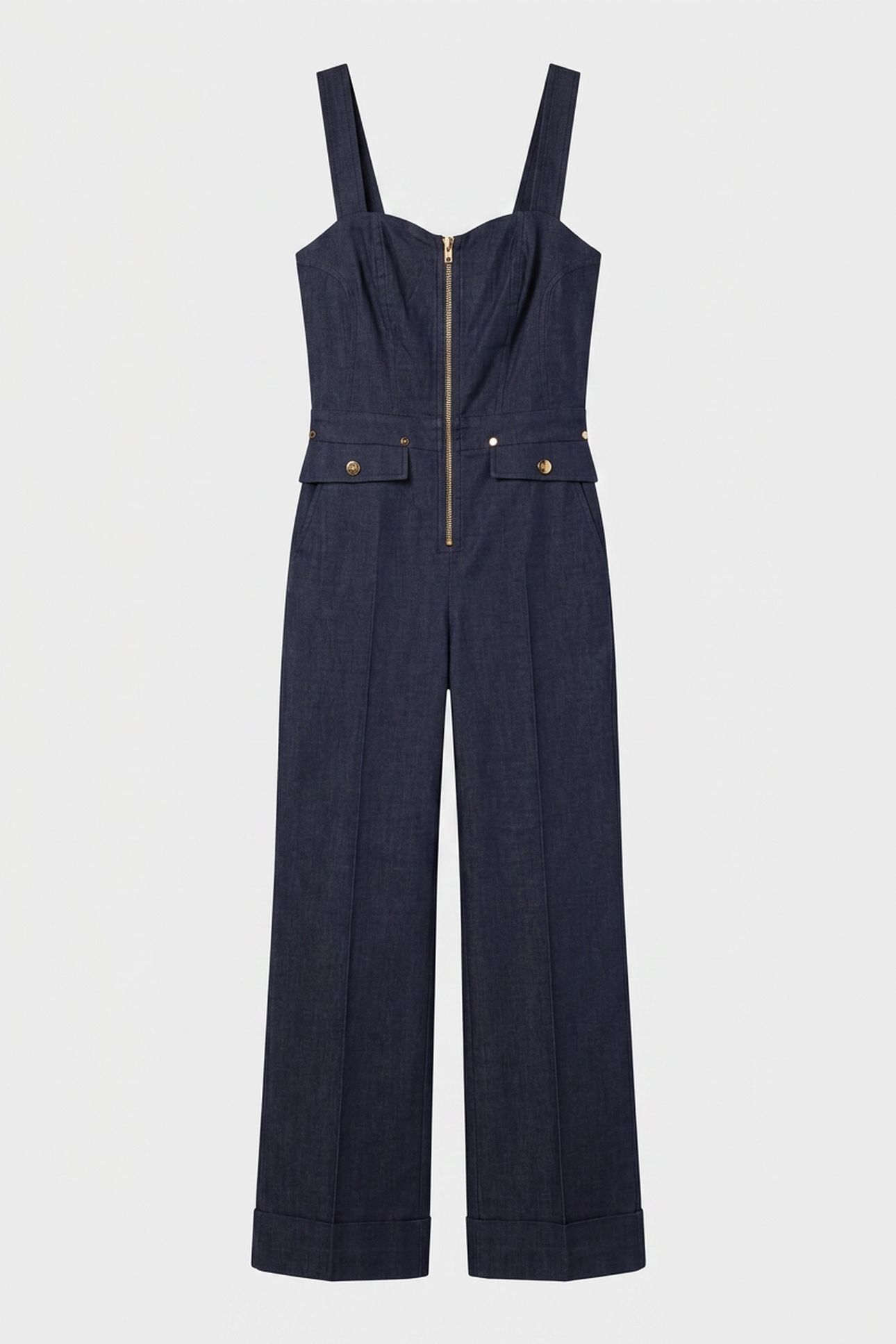 ZIPPED JUMPSUIT DARK WASH 3