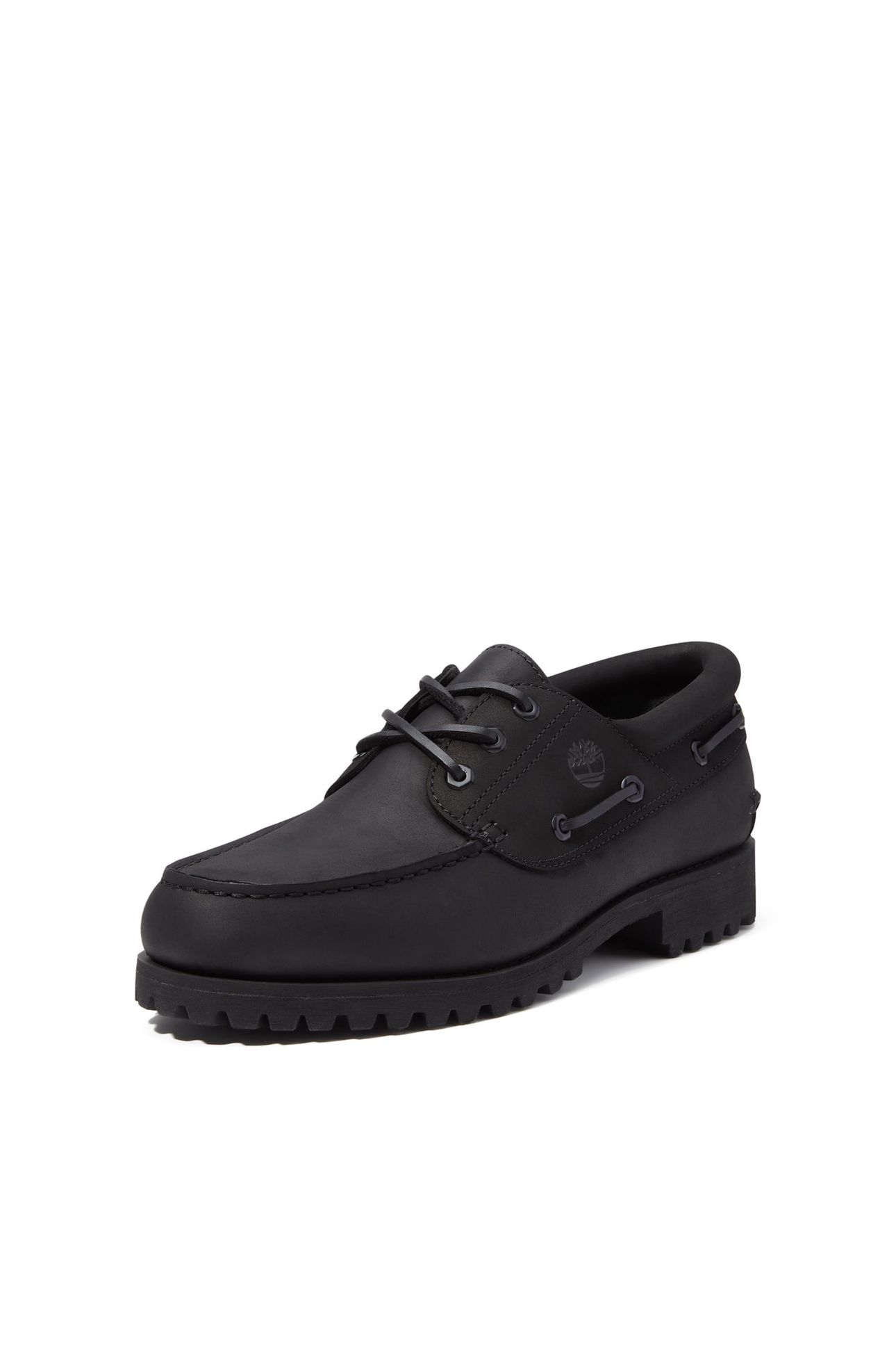 AUTH ESSENTIAL BOAT SHOE BLACK FULL GRAIN W BLACK 2