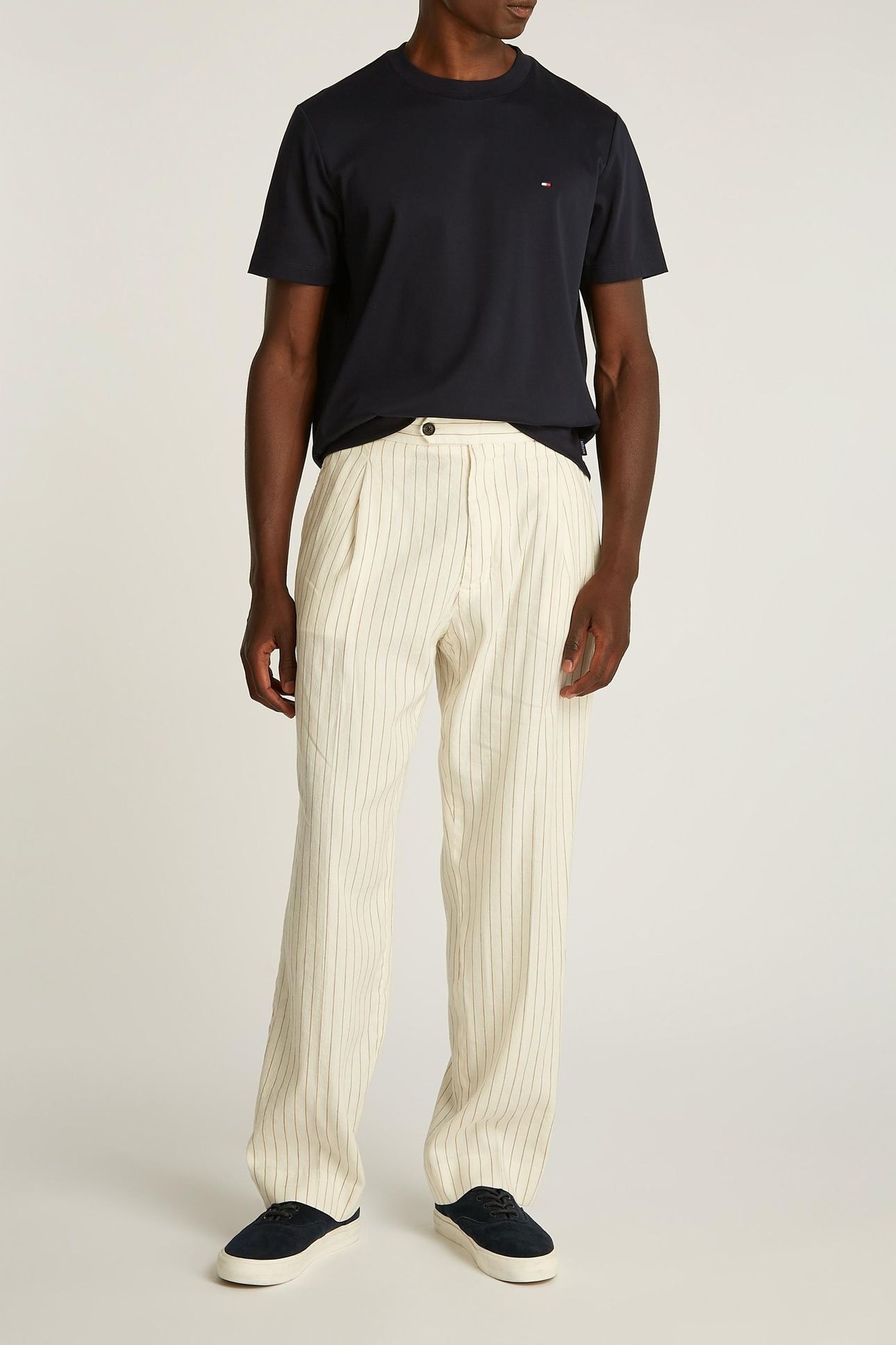 LUXURY INTERLOCK T-SHIRT NAVY BLUE 1
