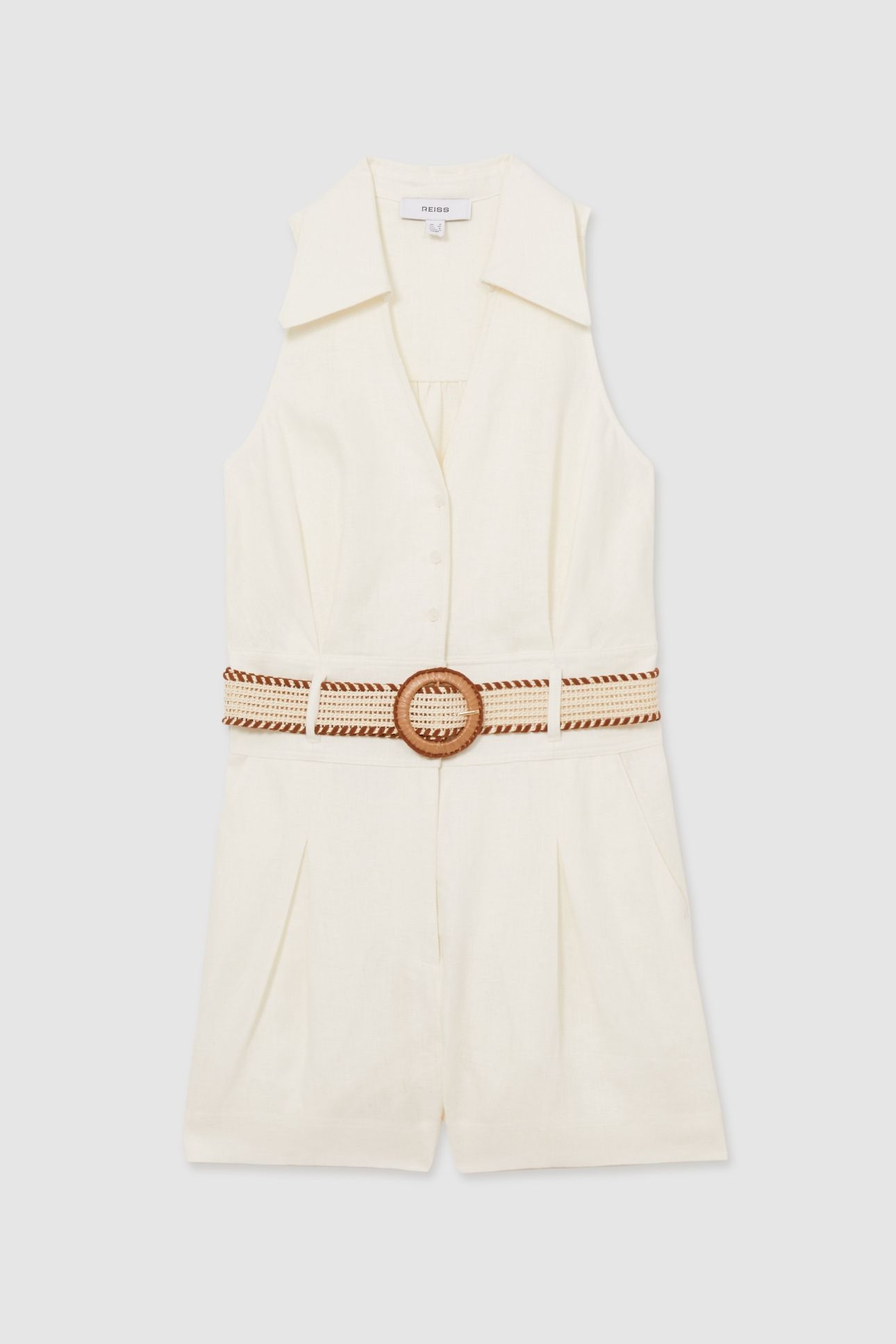LINEN PLAYSUIT CREAM 4
