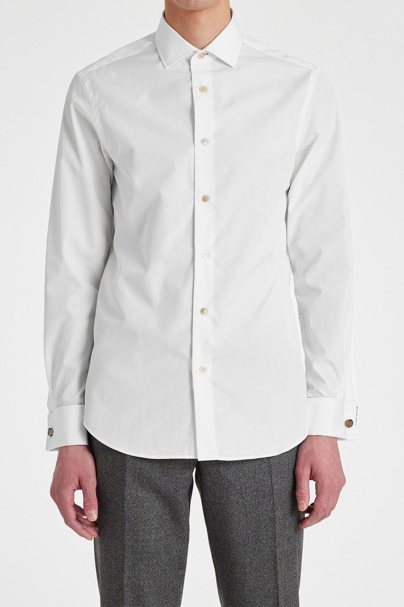 MENS D/C TAILORED SHIRT WHITE 1