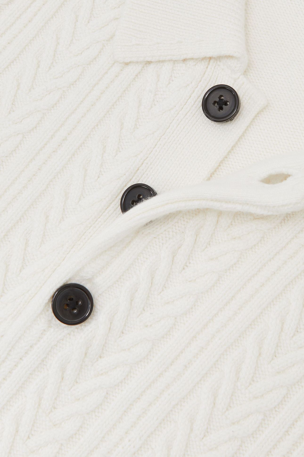 LS HALF BUTTON CABLE JUMPER WINTER WHITE 5