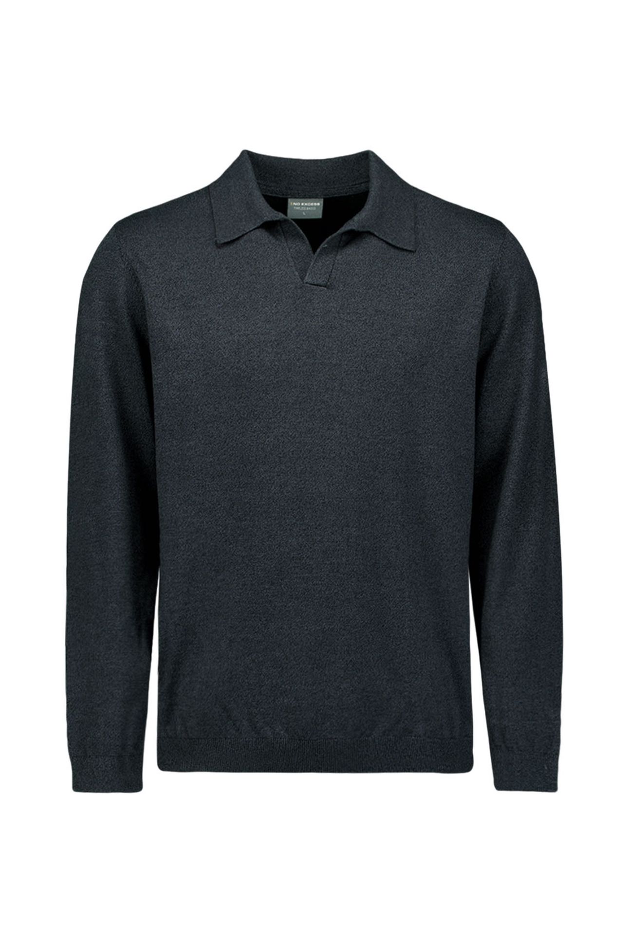 PULLOVER V POLO MELANGE DARK GREY 5