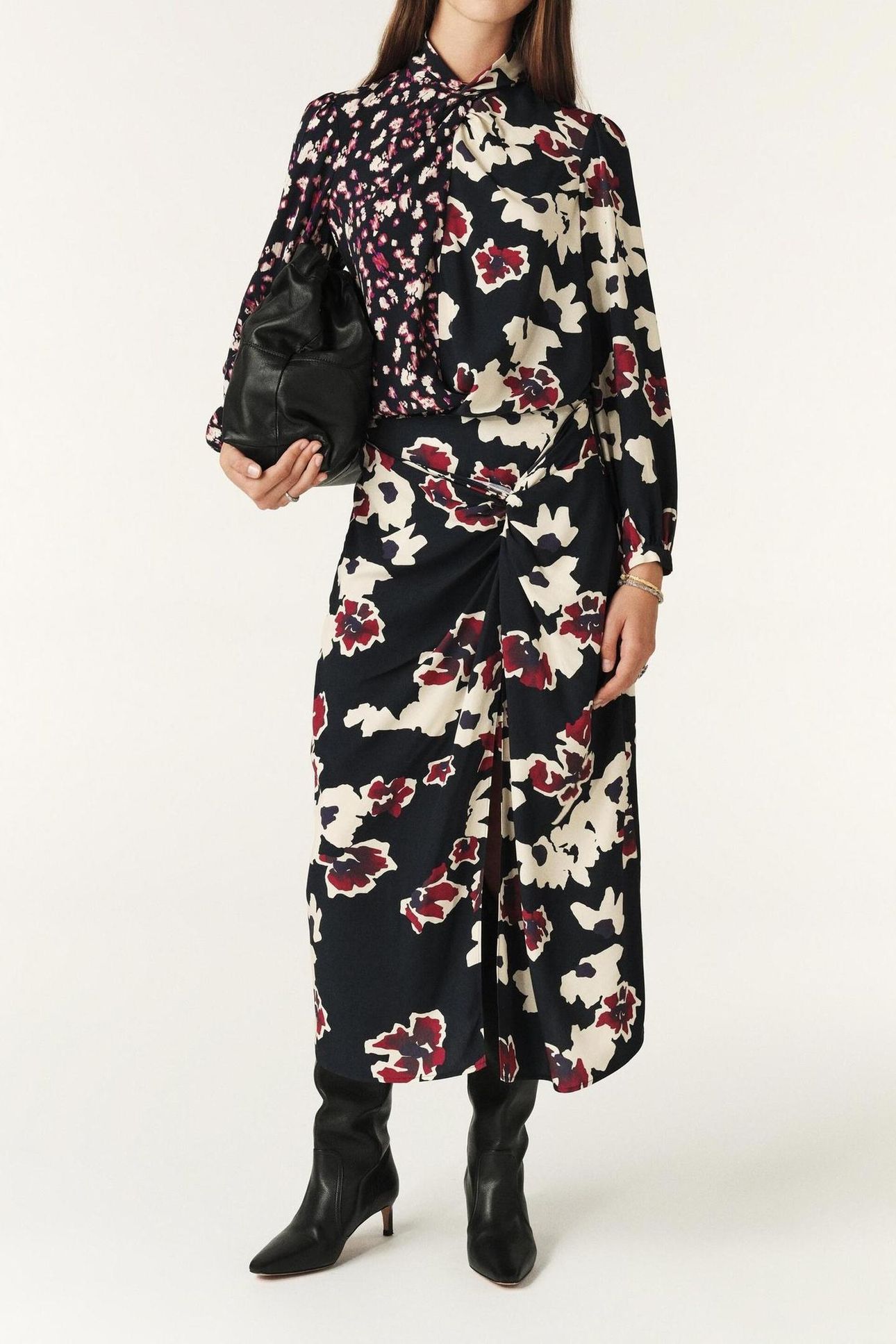 MID-LENGTH SKIRT BORDEAUX 3