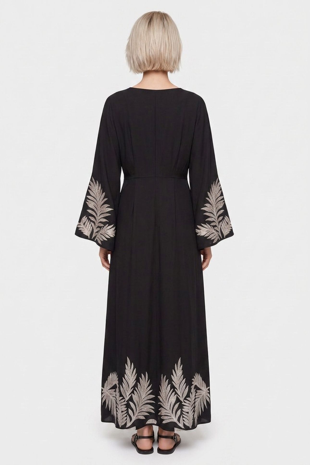 LS ANGELE LONG DRESS JET BLACK A996 2