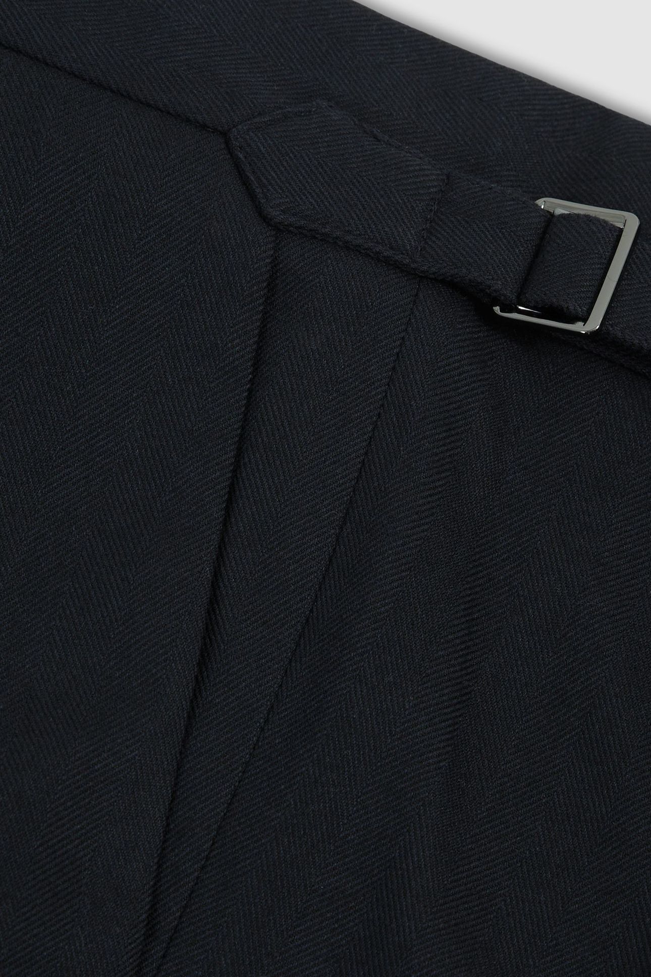 HERRINGBONE SIDE ADJUSTER TROUSER NAVY 5