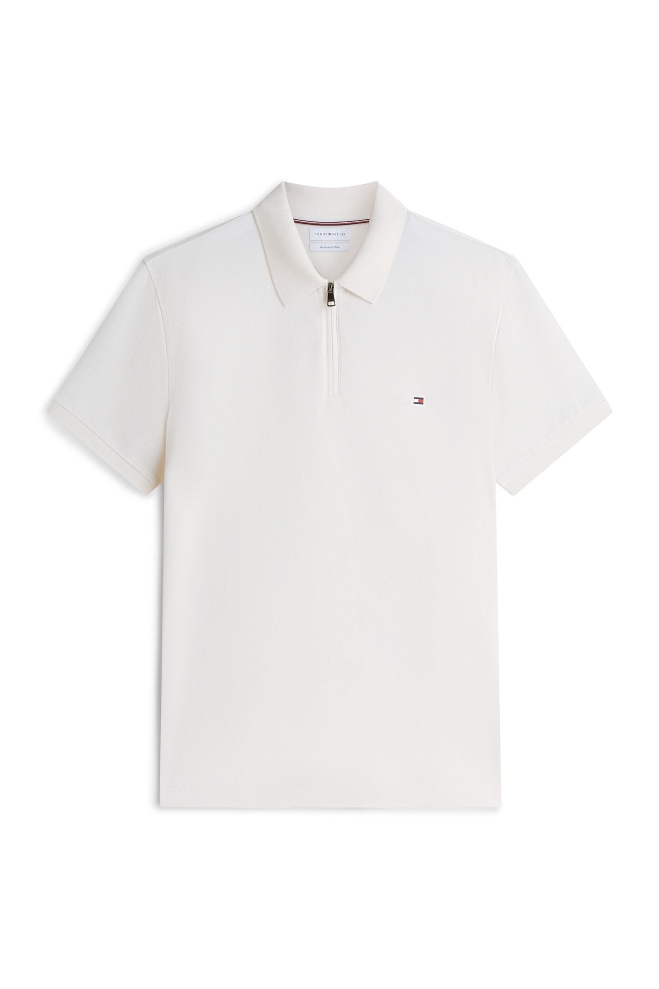 MERC PIQUE ZIP REGULAR POLO IVORY PETAL 4