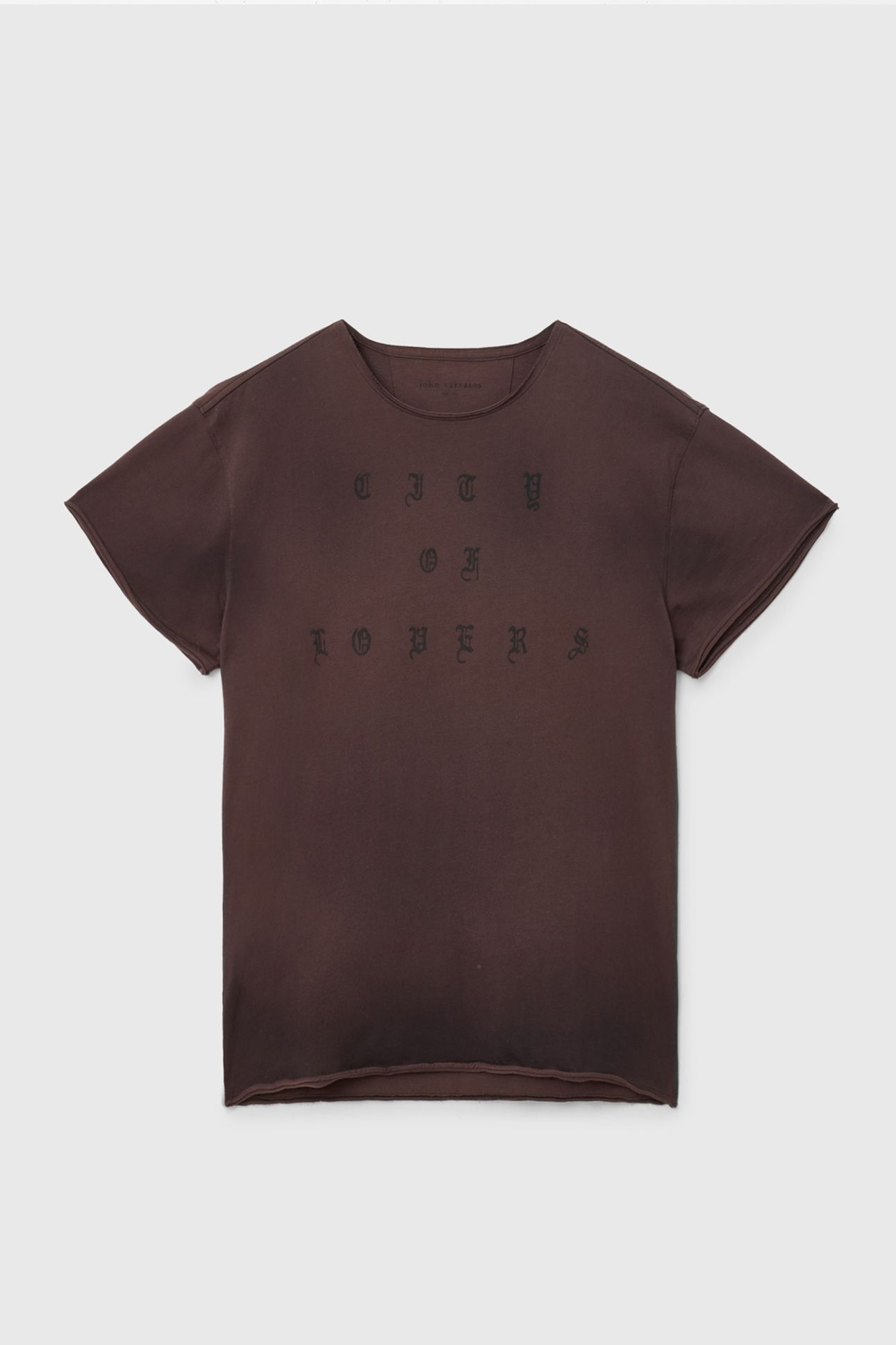 SS RAW EDGE RELAXED FIT TEE - CITY OF LO MERLOT 2