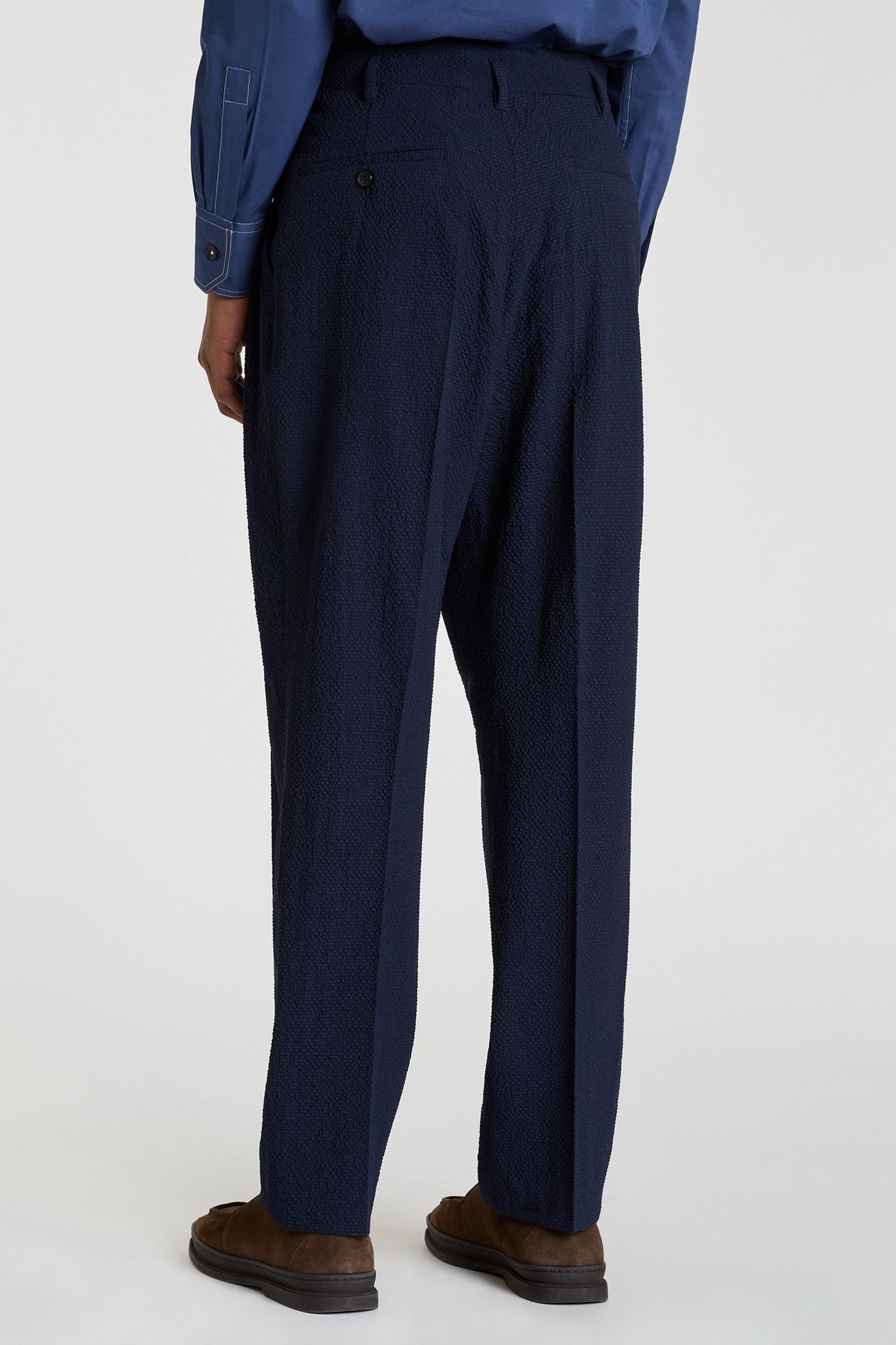 GENTS PLEATED TROUSER VERY DARK NAVY 2