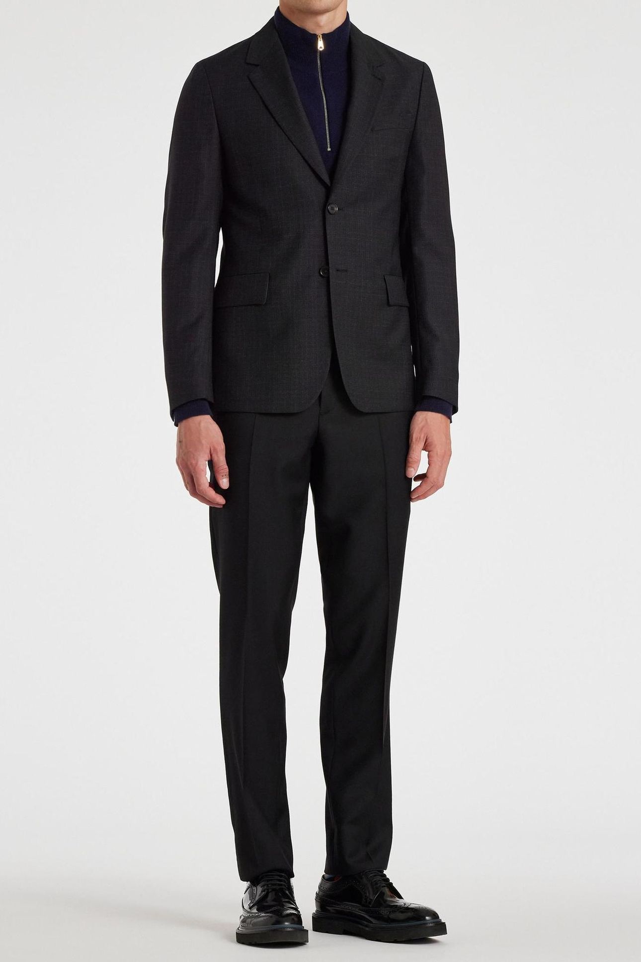 MENS 2 BUTTON JACKET BLACK 4
