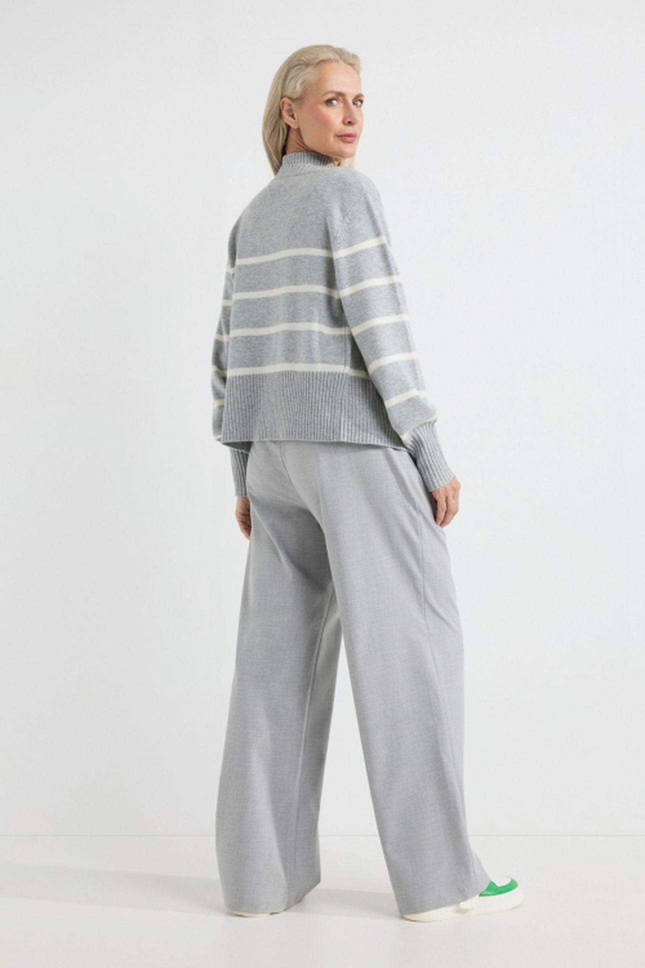 ANJA CARDIGAN GREY STRIPE 3