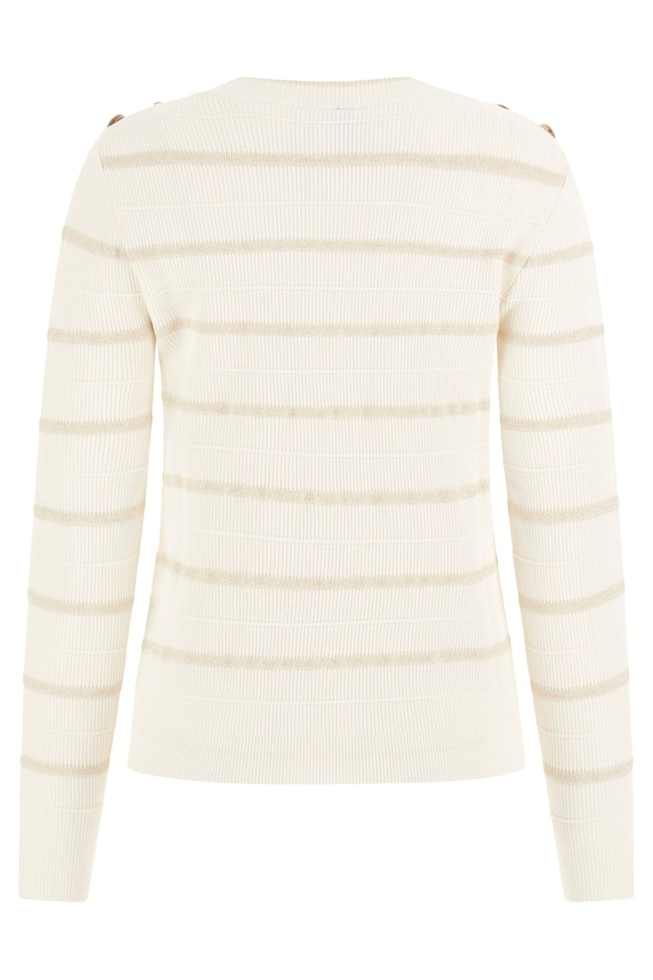 ADA V NECK TOP SWTR MACADAMIA / WHITE GO 2