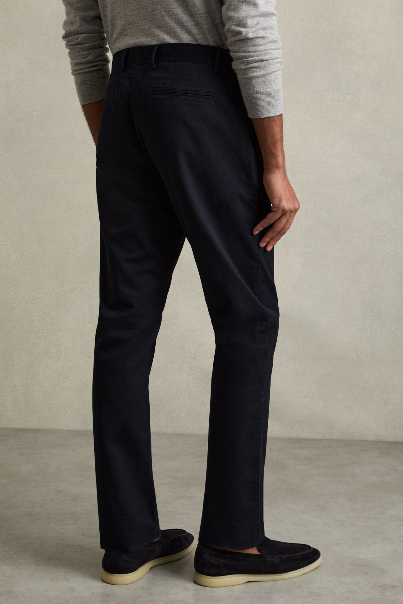 WASHED SLIM FIT CHINO NAVY 2