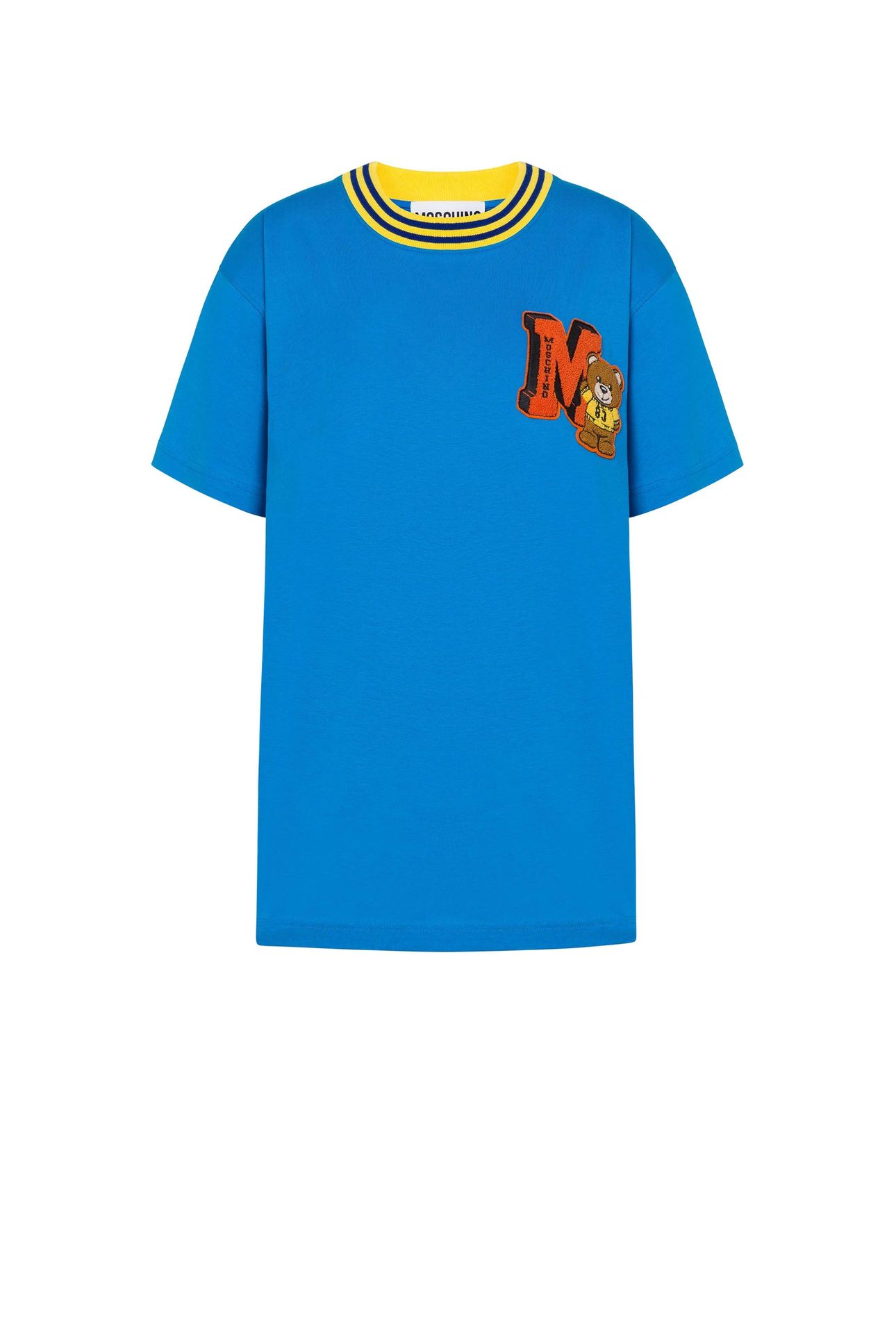 VARSITY TEDDY BEAR ORGANIC JERSEY T-SHIRT BLUE 3