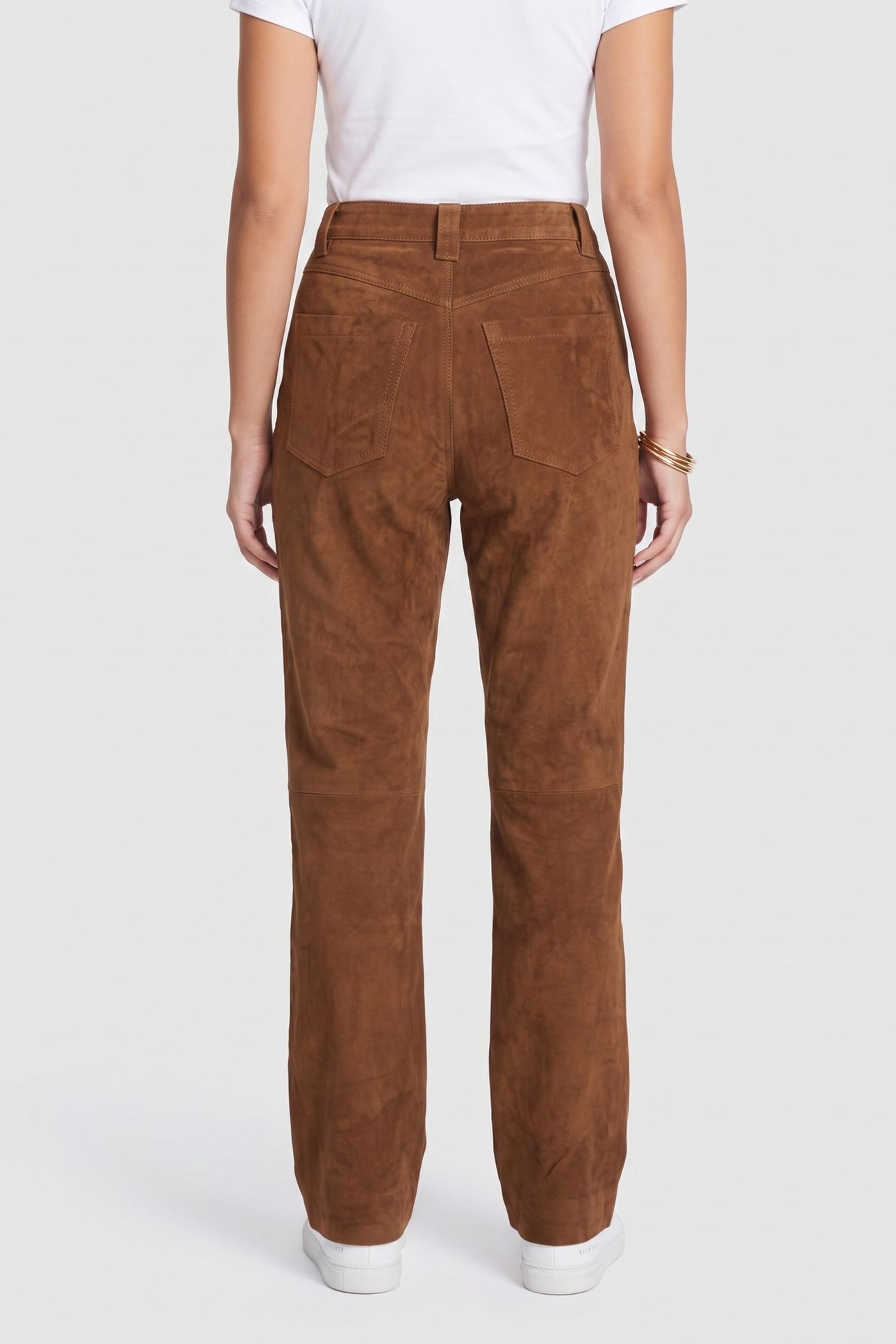 ES MELISSA SUEDE TROUSERS BROWN 2