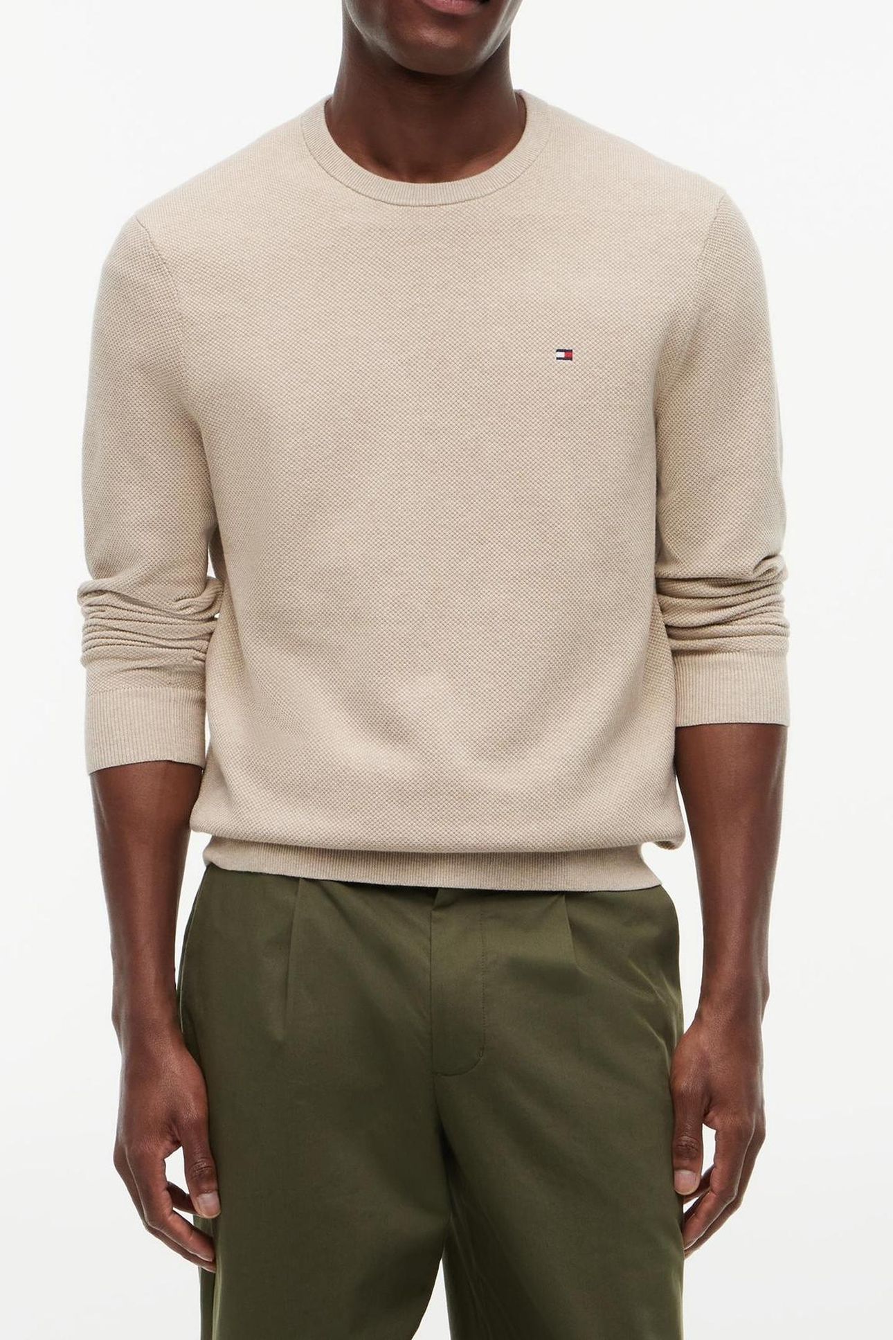 ESSENTIAL STRUCTURE SWEATER BATIQUE KHAKI HEATHER 2