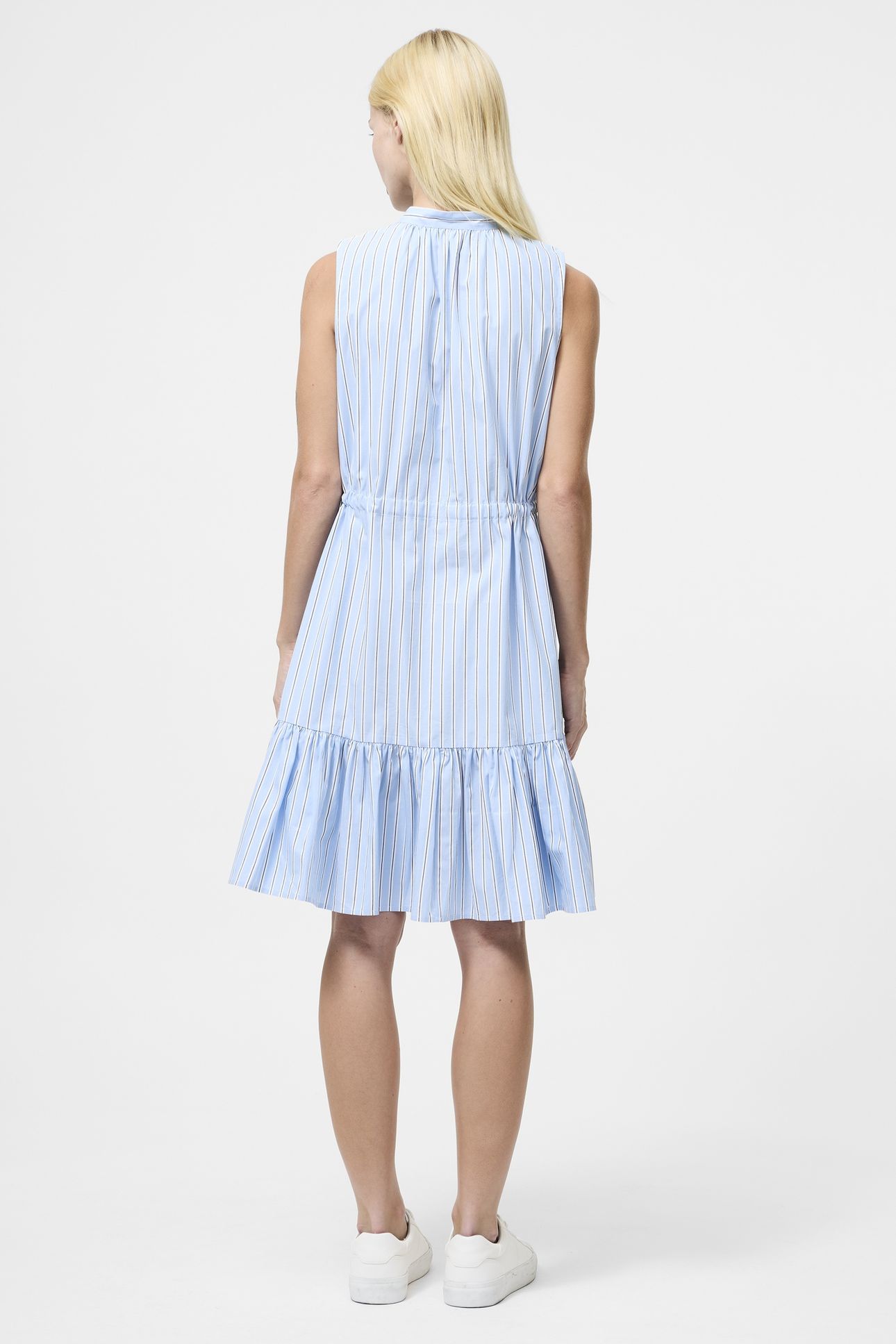 CAMBRIA COTTON STRIPED DRESS ARCTIC BLUE/LINEN WH 3