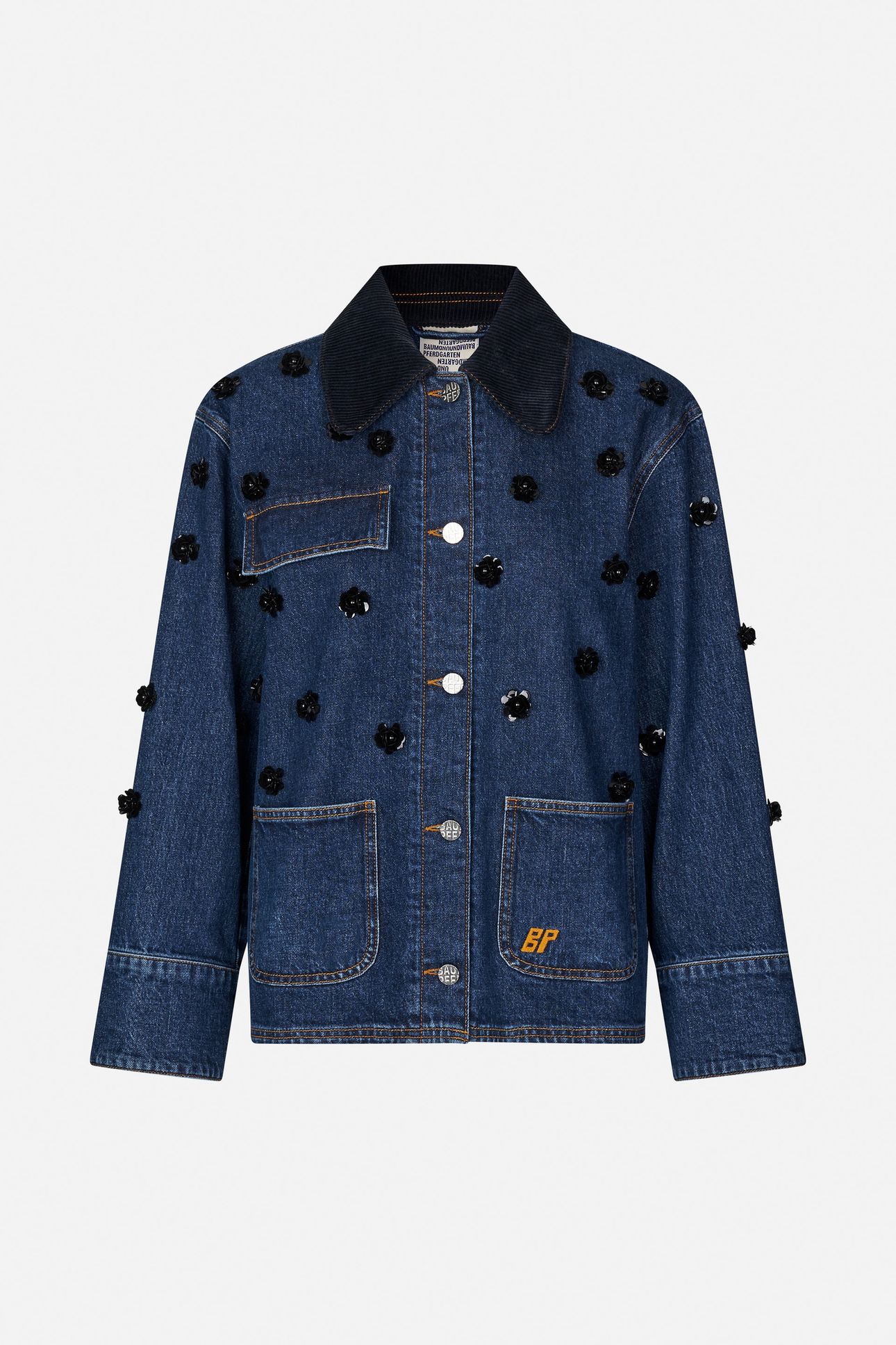 BEANNIE JACKET DENIM SEQUINCE FLOWER 4