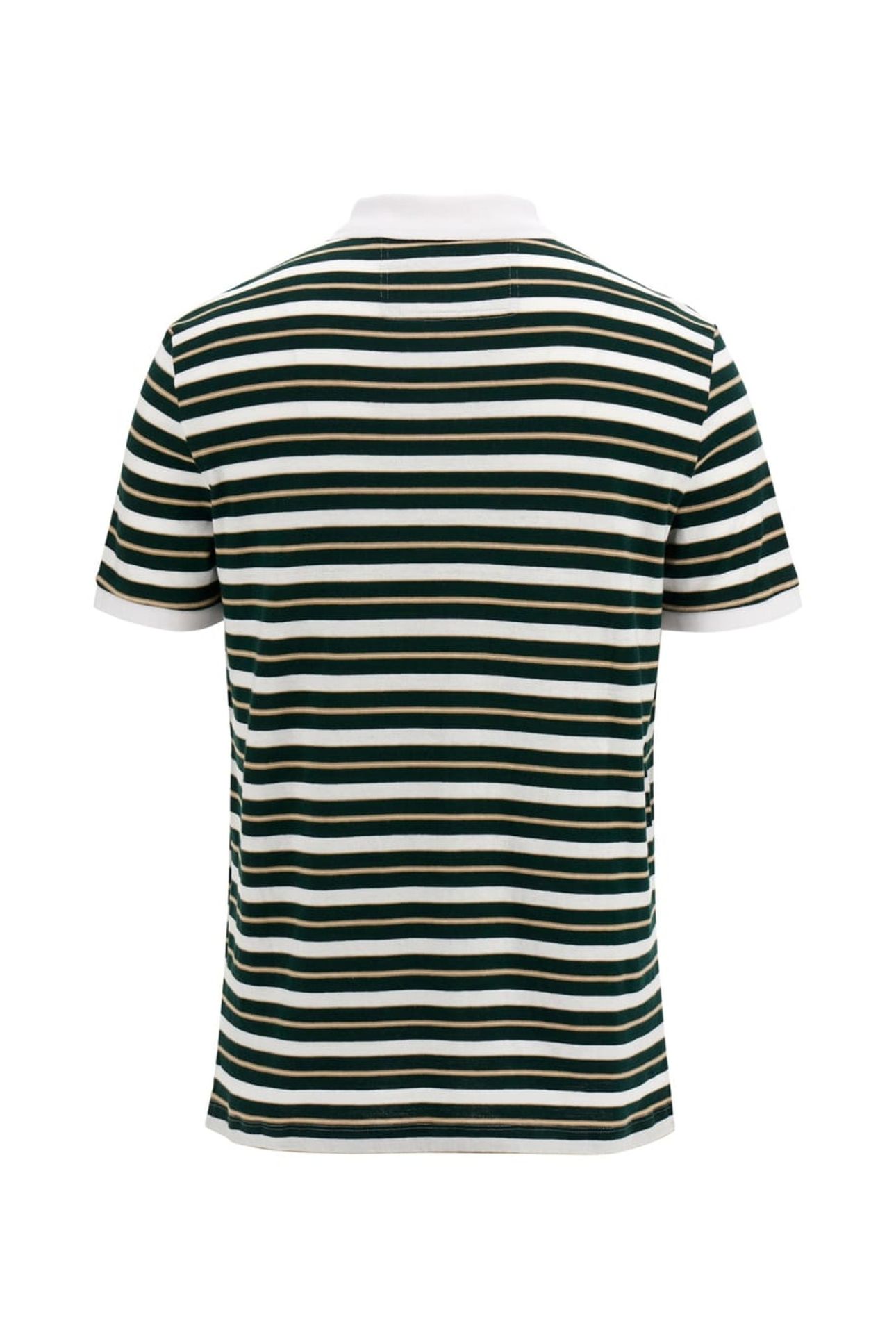 YARN DYE STRIPED SS WHITE / ALPINE STRIP 6