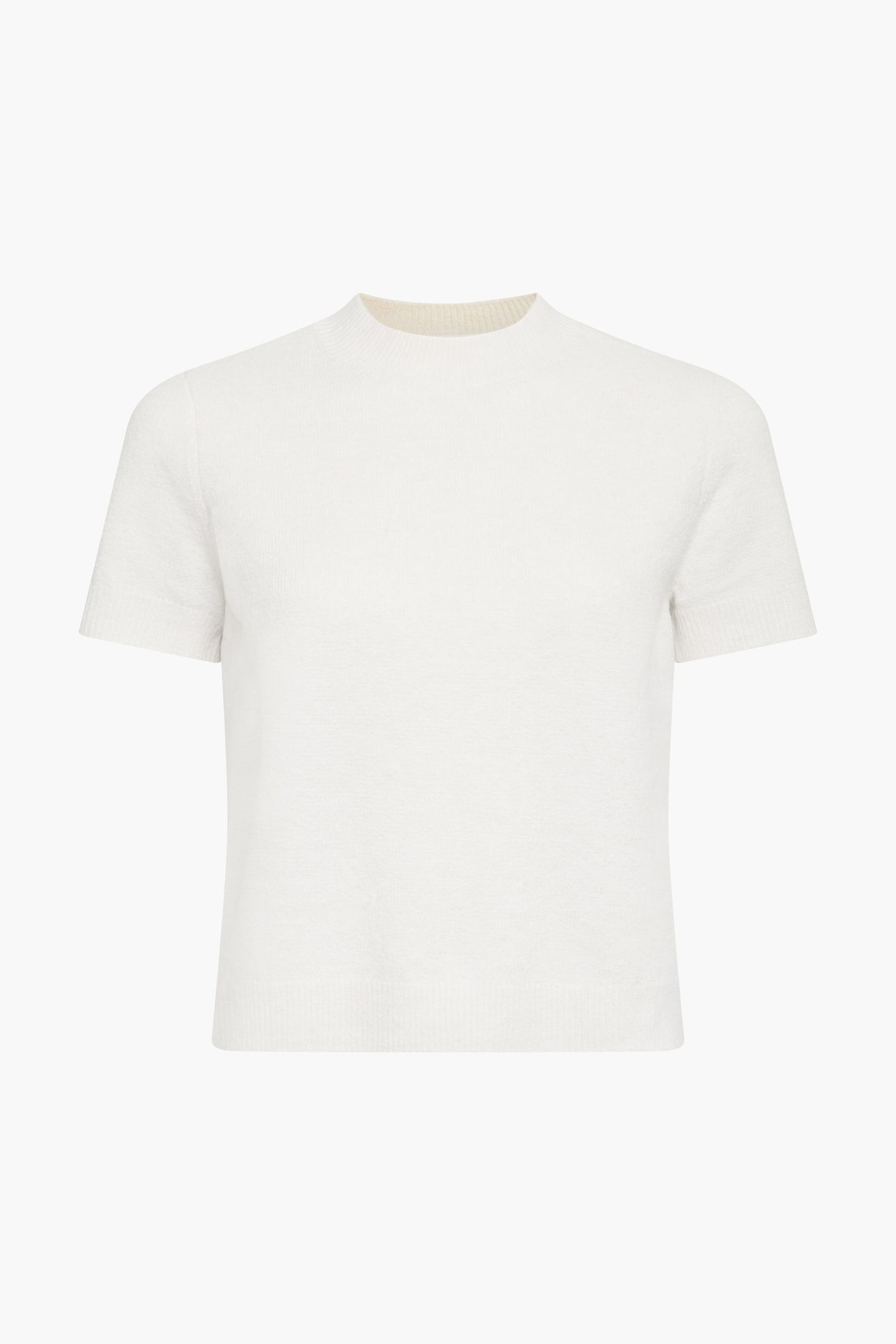 VHARI KNIT MOCK NECK S/S TOP PORCELAIN CREAM PORCELAIN CREAM 4