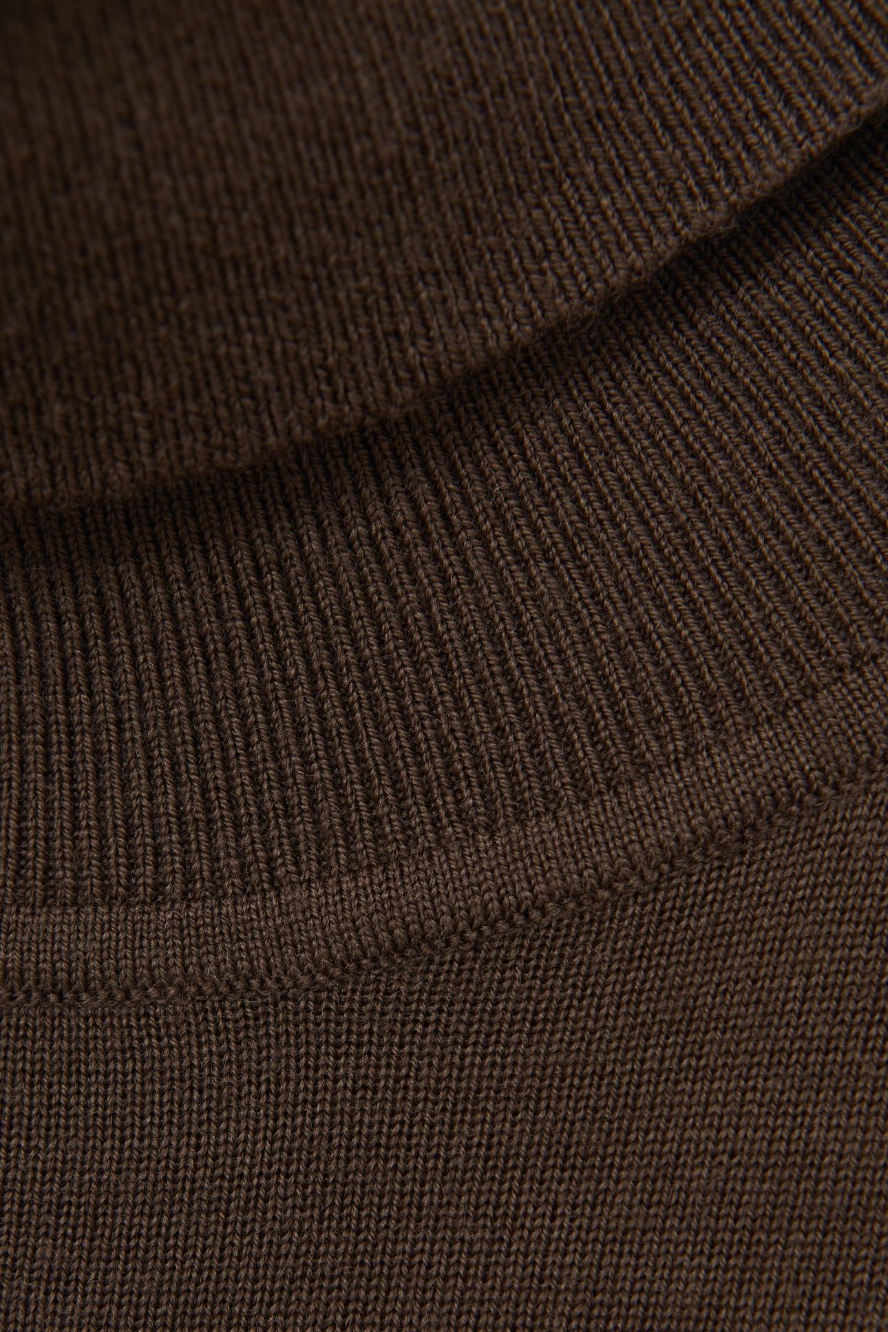 LS ROLL NECK MERINO WOOL JUMPER CHOCOLATE BROWN 7
