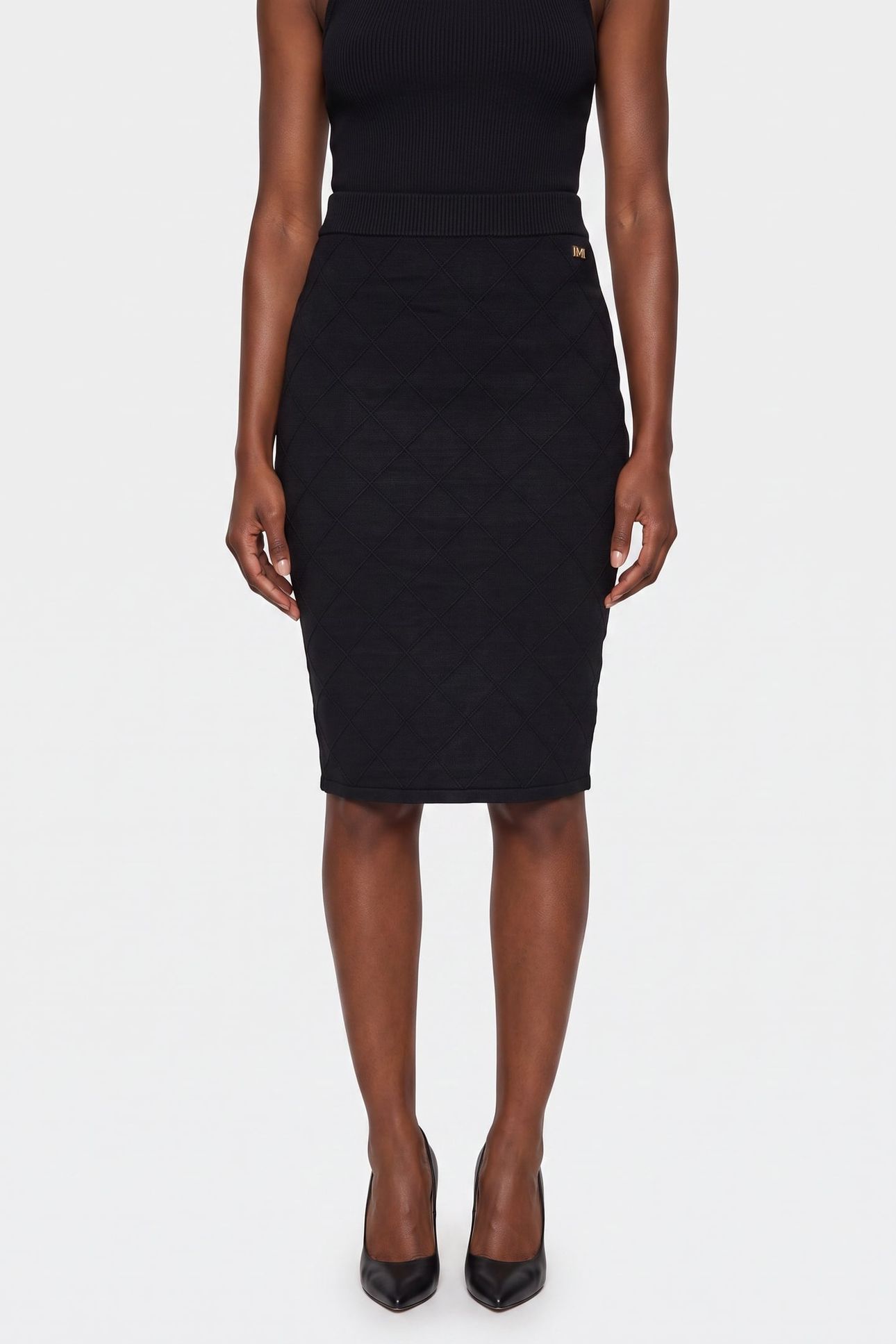 MILEY PENCIL SKIRT JET BLACK A996 1