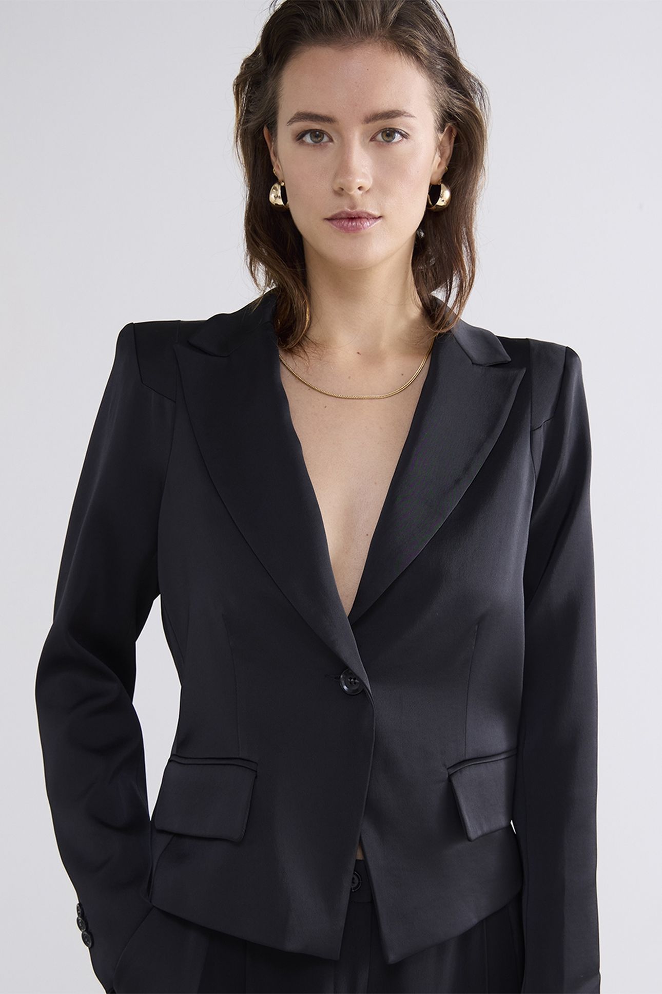 BLAZER CREPE VISCOSE BLEND BLACK 1