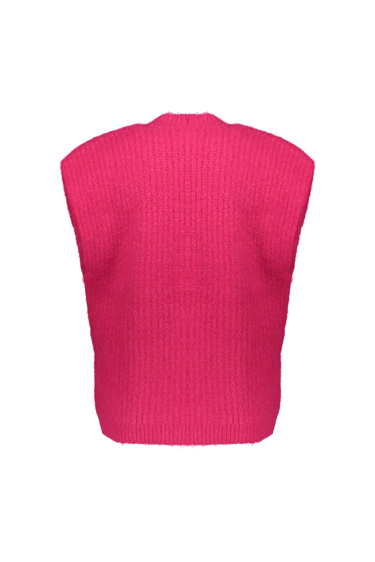 GILET HAIRY FUCHSIA 2