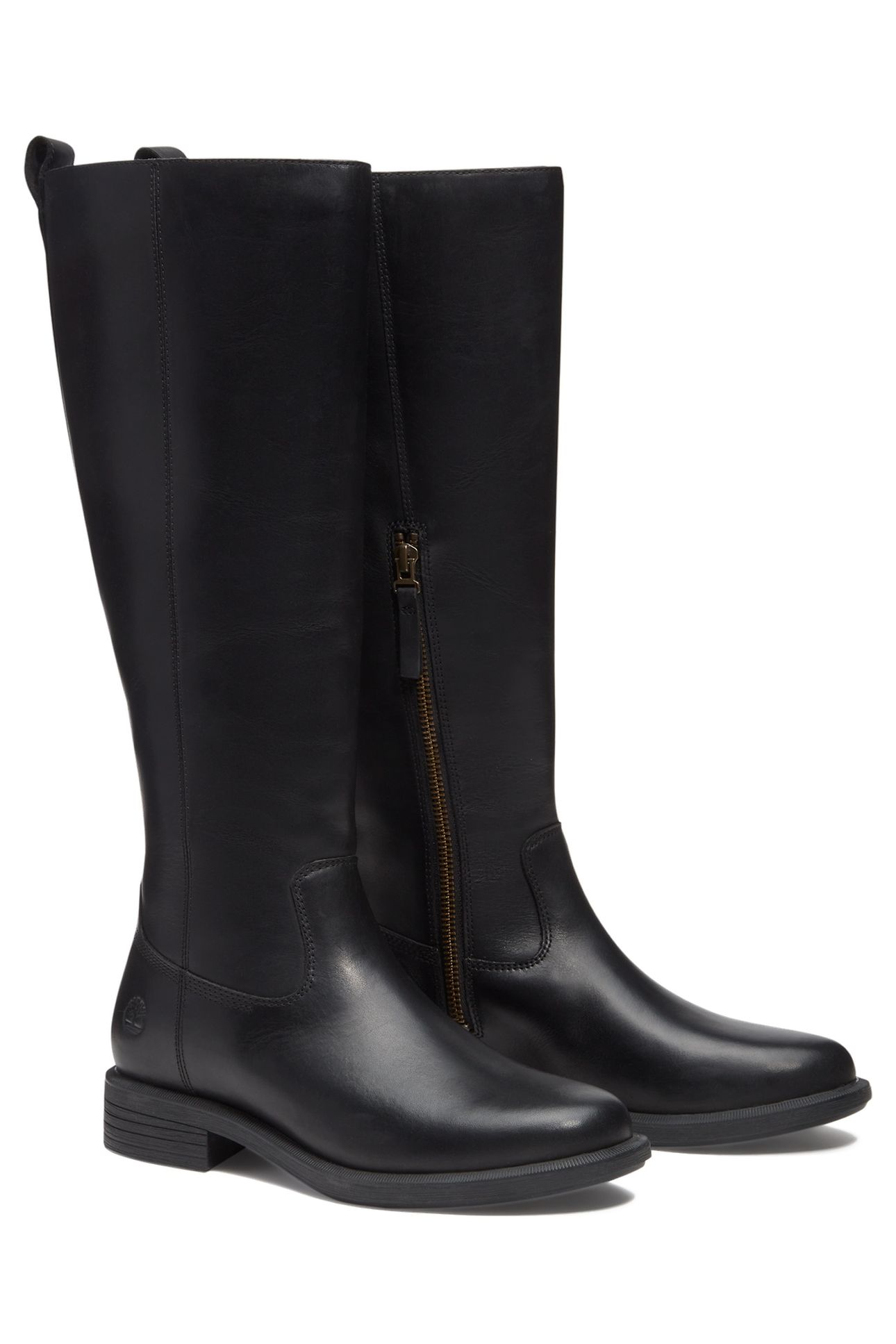 VERONA SQUARE TALL ZIP UP BOOT BLACK FULL GRAIN 3