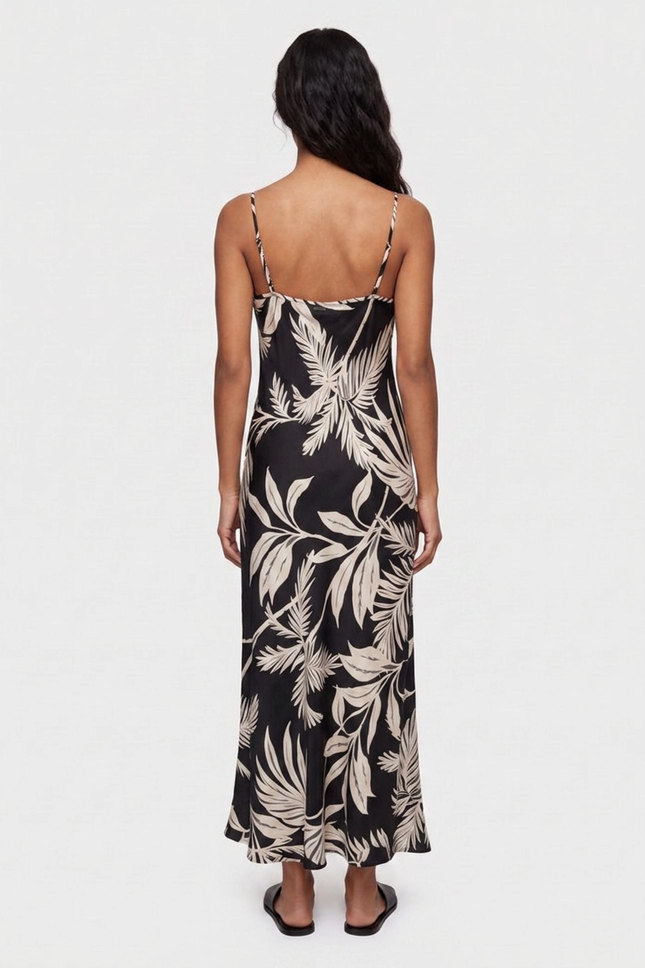 NEW AKILINA DRESS FOREST TROPICAL BLK 2