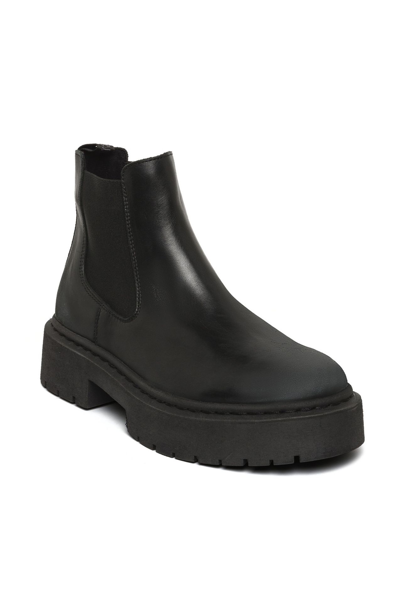 GLENNIS BOOTIES BLACK LEATHER 2