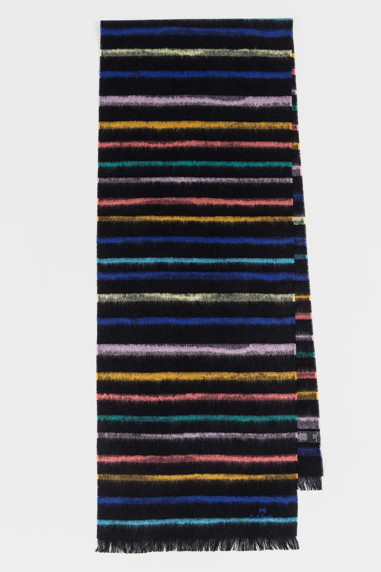 MEN SCARF PS SPRAY STRP BLACK 1