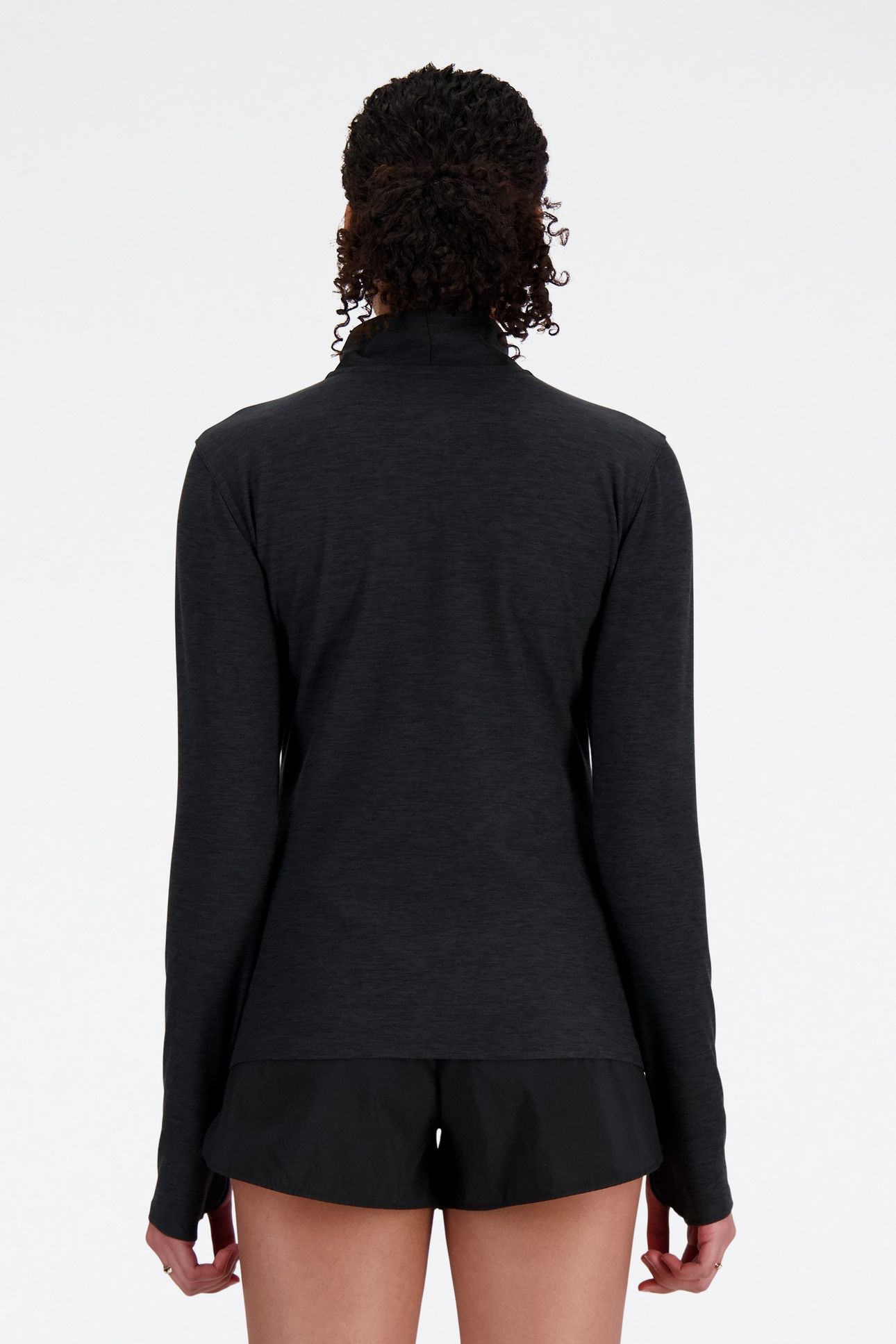 SPORT ESSENTIALS SPACE DYE 1/4 ZIP BKHEATHR 4
