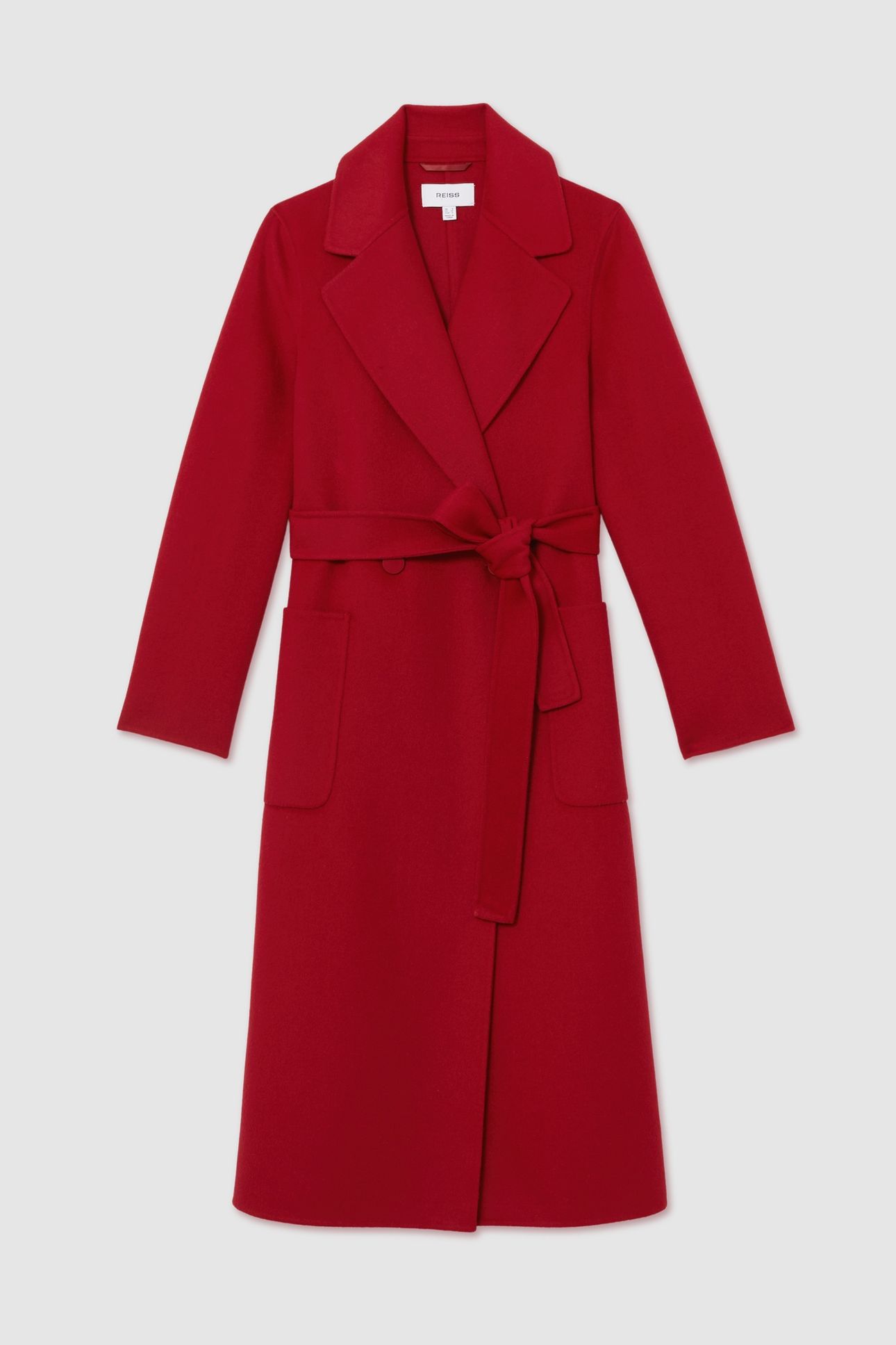 LONG DB BLIND SEAM COAT RED 4