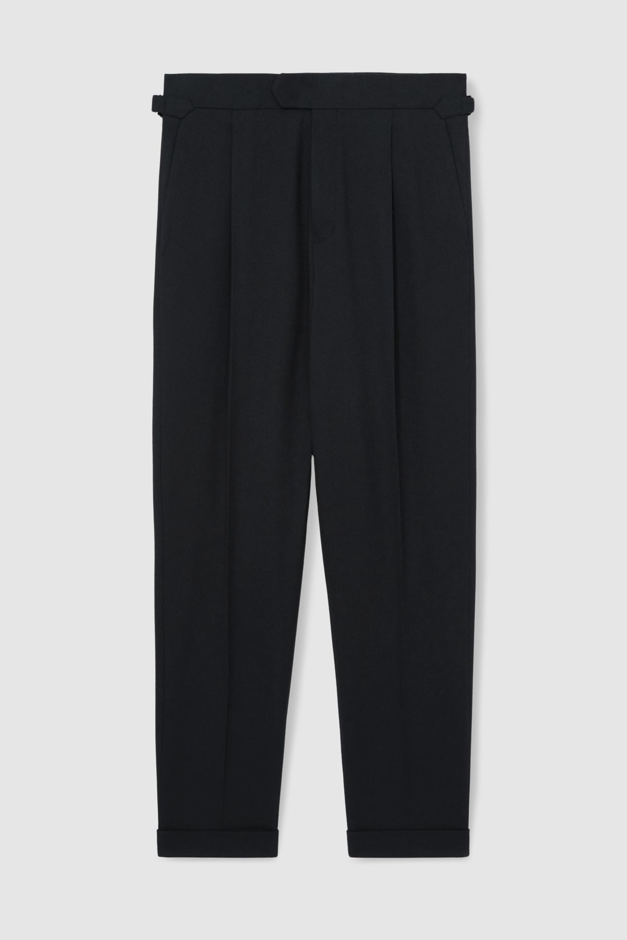 HERRINGBONE SIDE ADJUSTER TROUSER NAVY 4