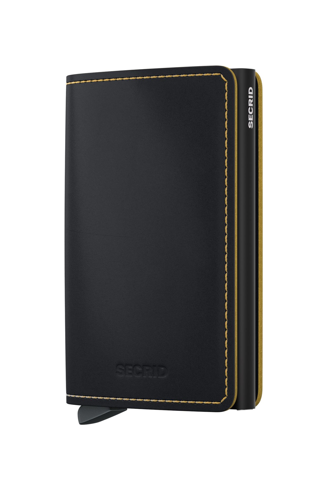 UNISEX SLIMWALLET MATTE BLACK & OCHRE 1