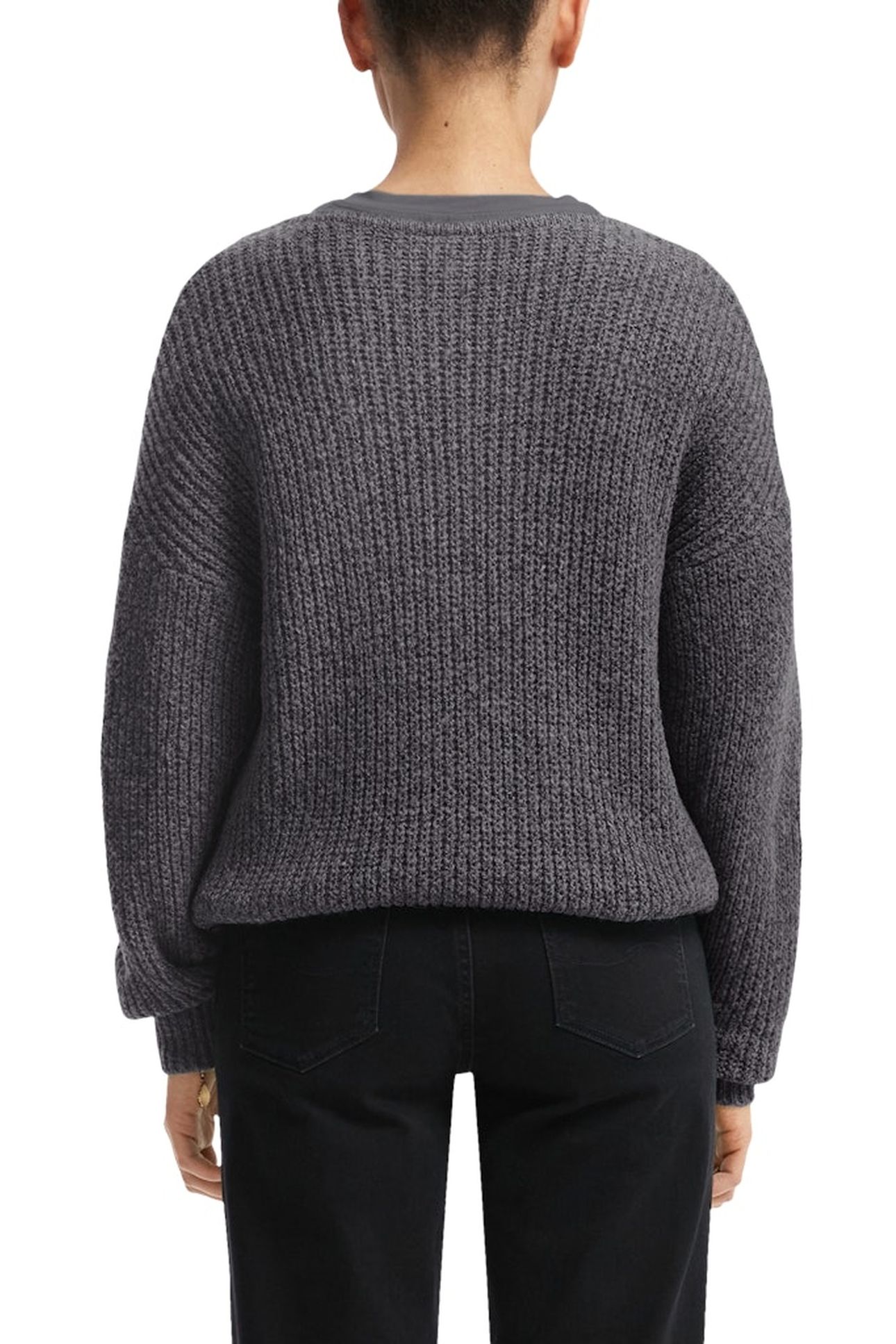S.OLIVER-QS PULLOVER GREY/BLACK 2