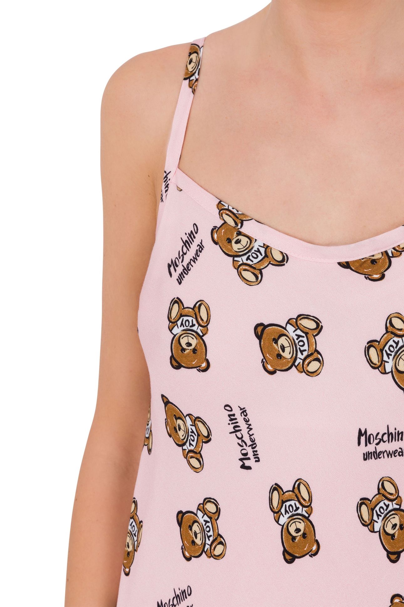 ALLOVER TEDDY BEAR TWILL SLIP PINK 4