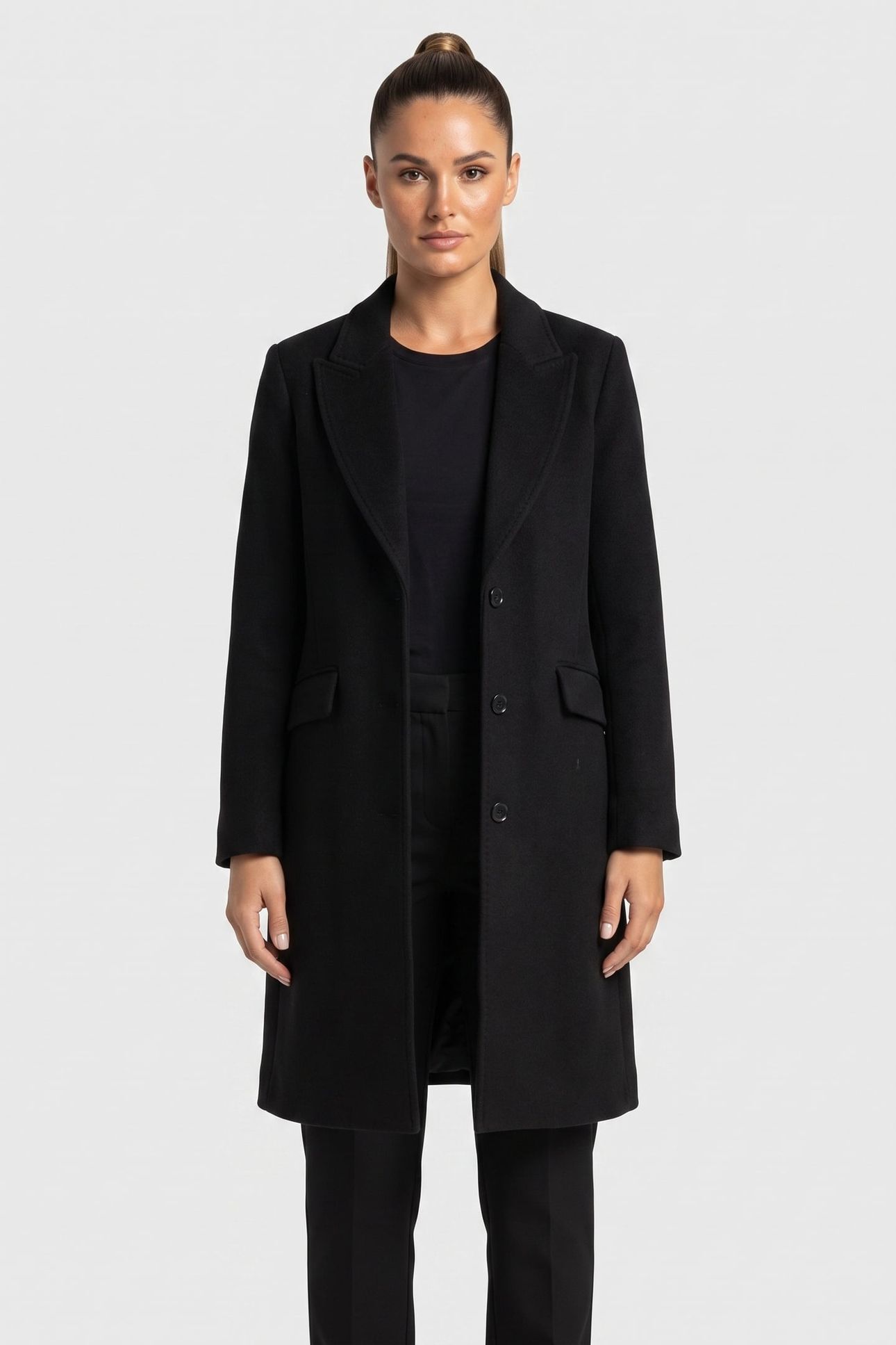 ES HOLLIE COAT BLACK 1