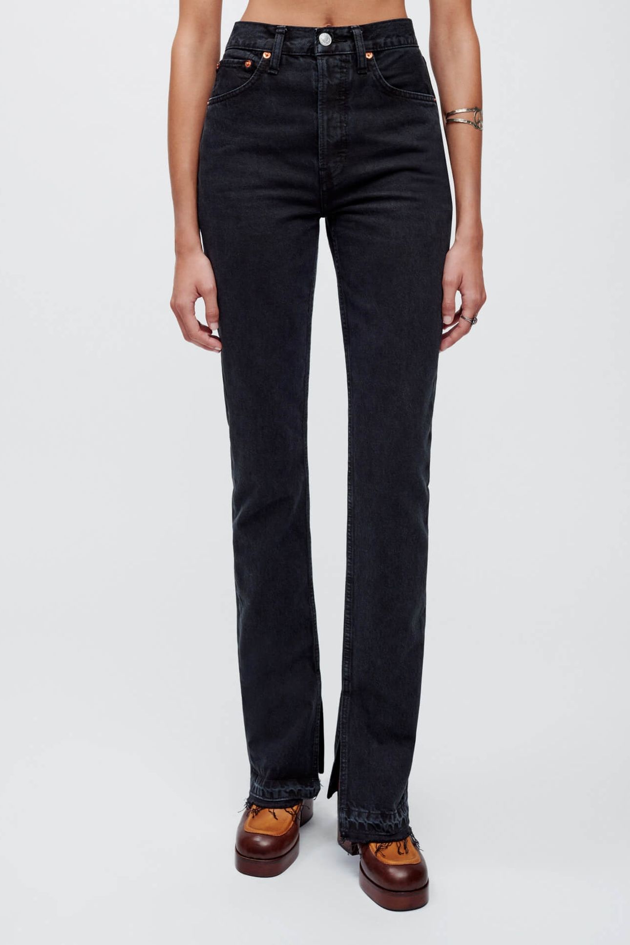 70S HIGH RISE SKINNY BOOT WASHED BLACK 1