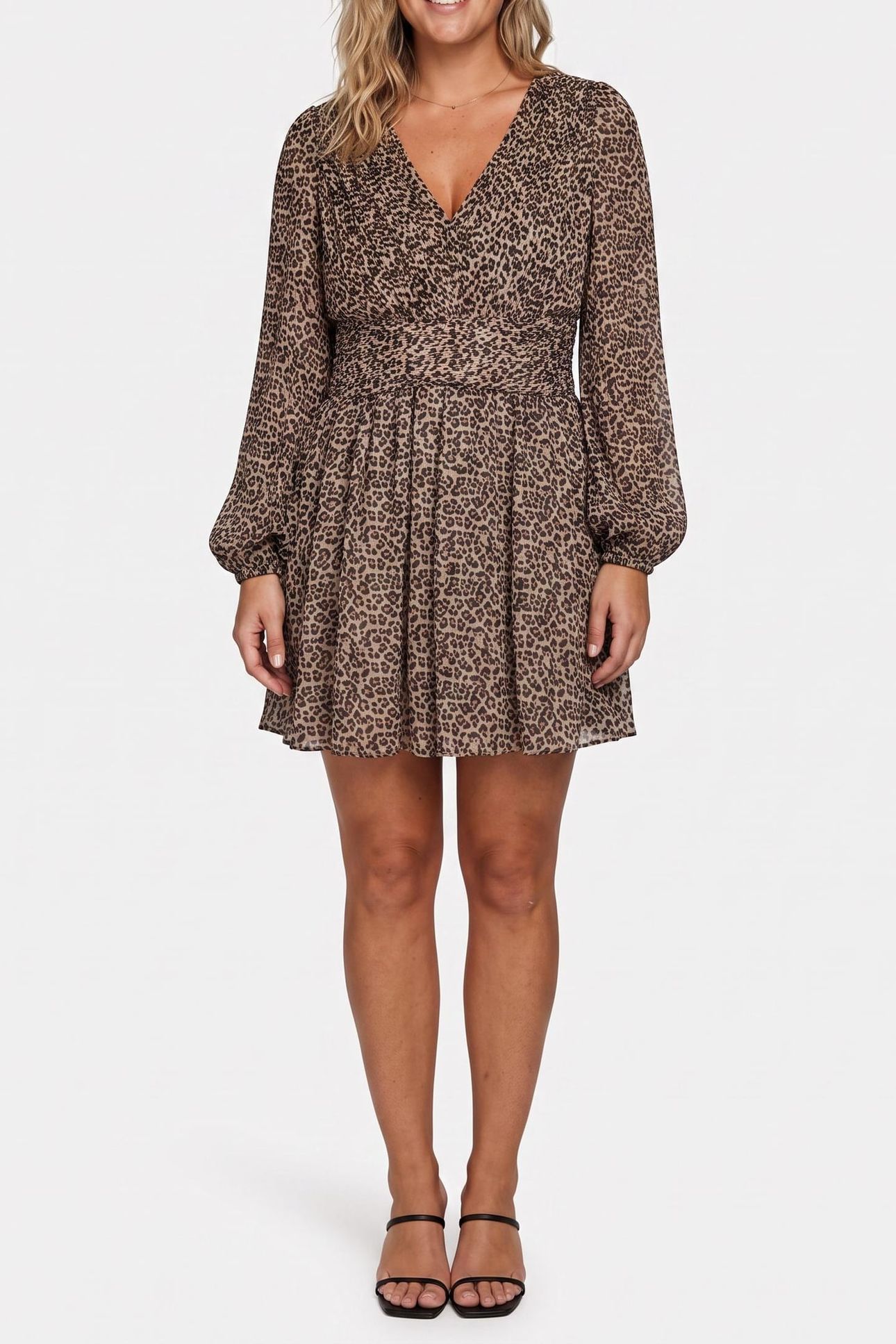 LS ROMINA PLEAT FLAR WILDCAT PRINT 1