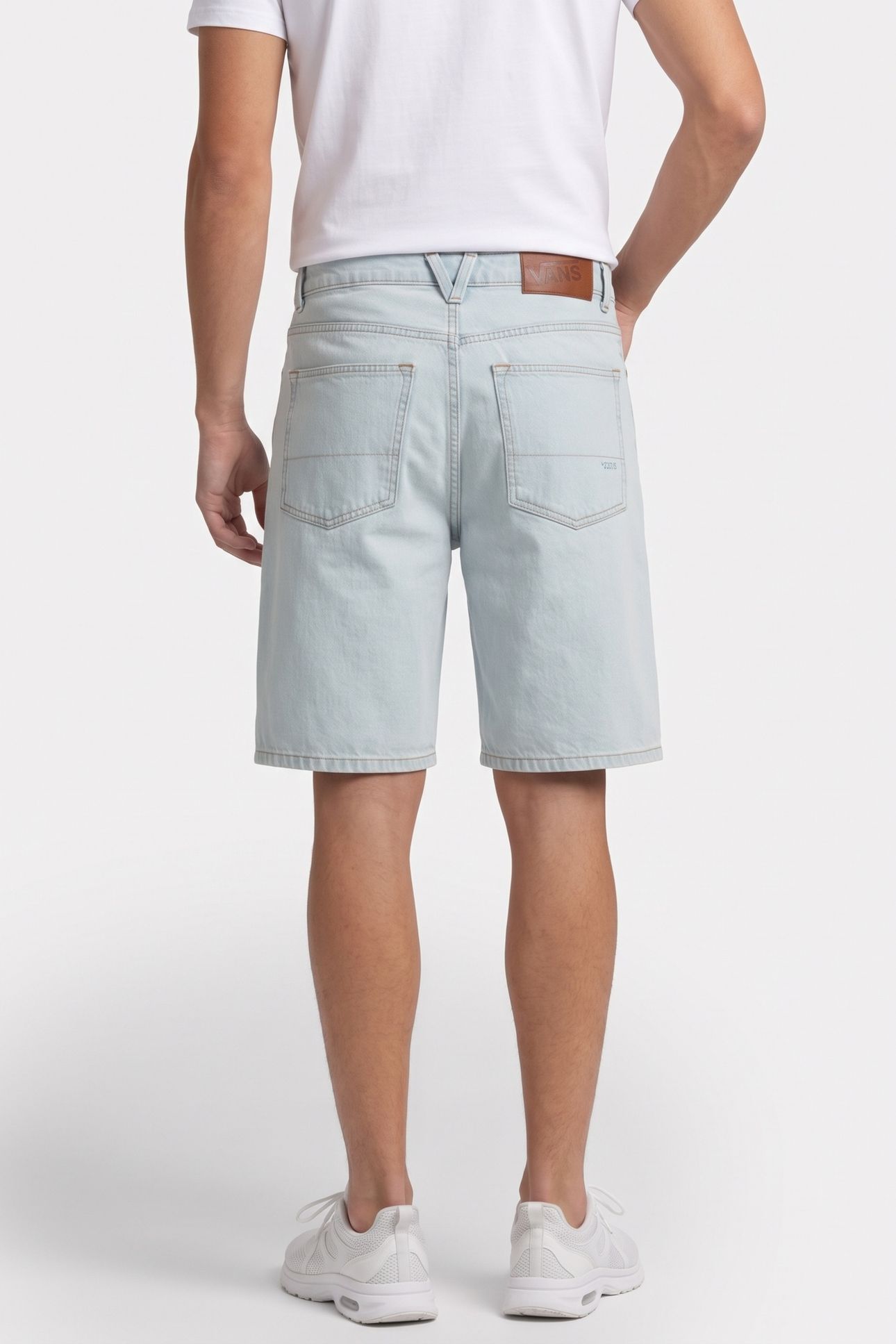 CHECK-5 BAGGY DENIM SHORTS BLUE 2