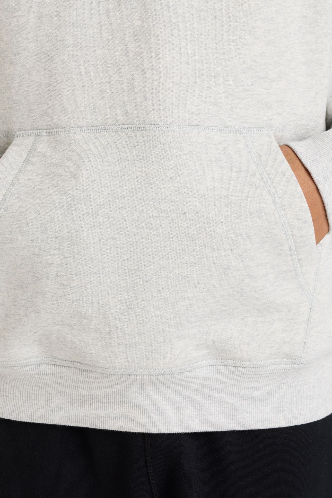 ATHLETICS FRENCH TERRY LOGO HOODIE ASH 6