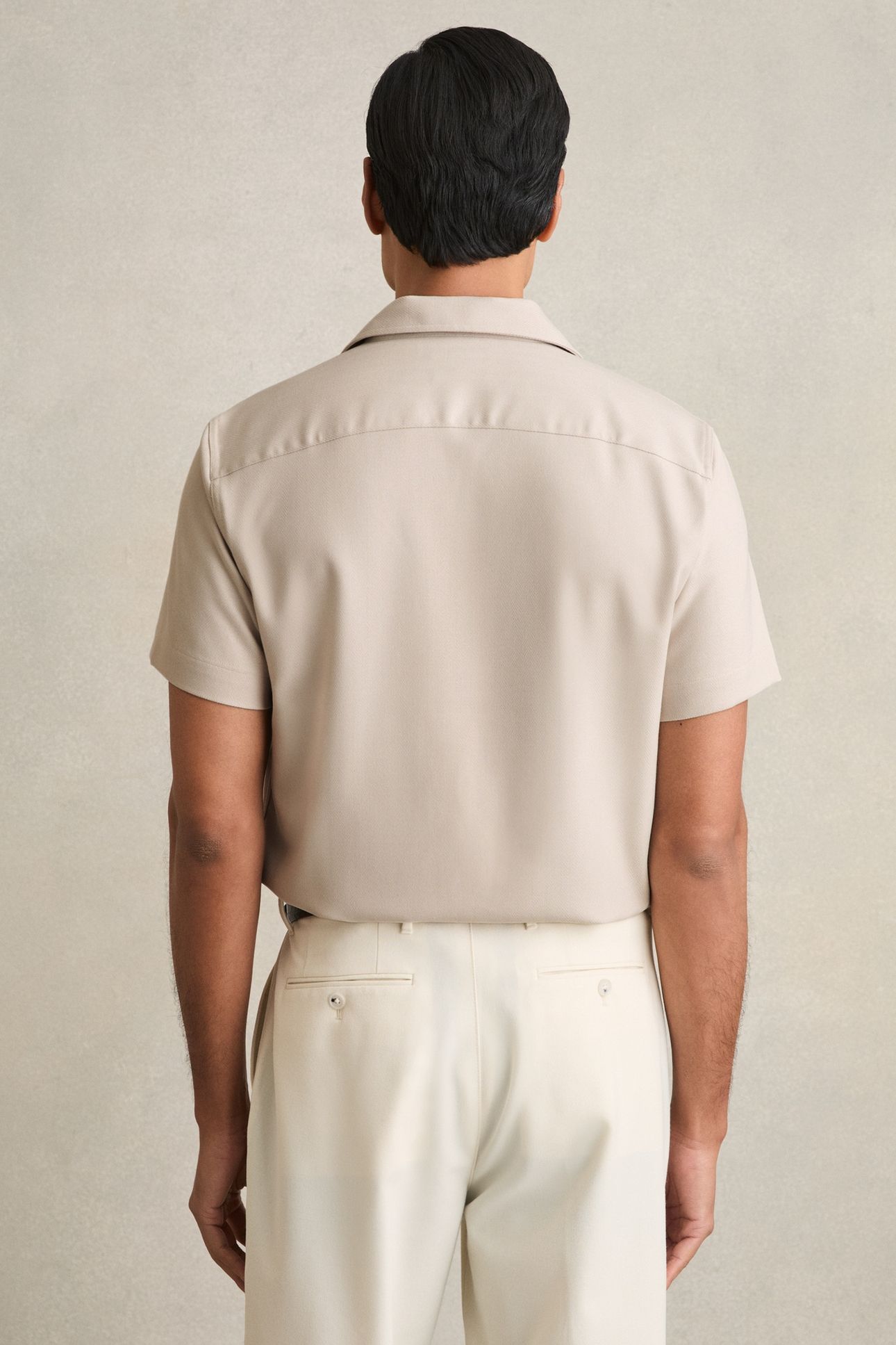 SS HERRINGBONE CUBAN SHIRT STONE 2