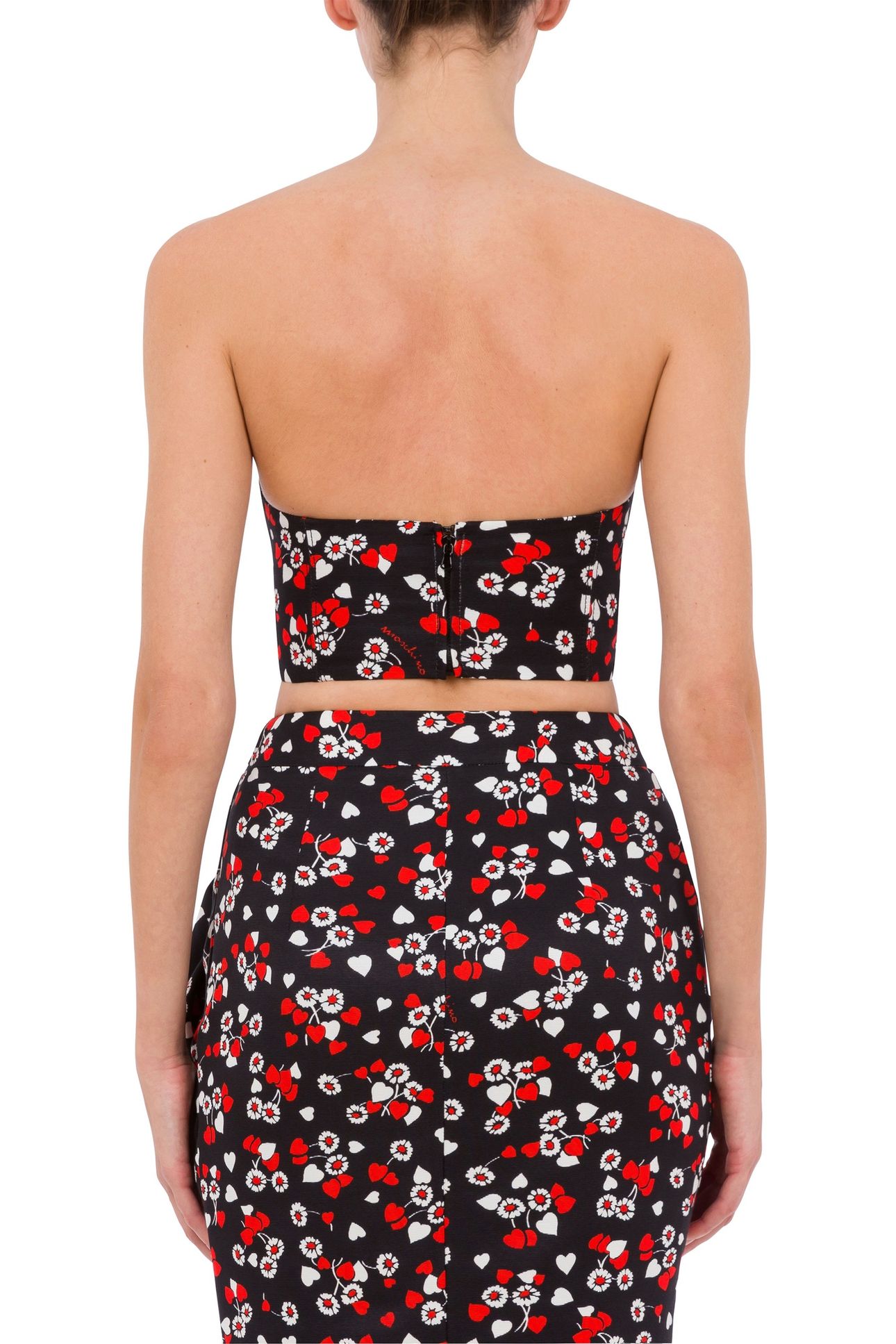 CROP TOP IN OTTOMAN ALLOVER HEARTS BLACK 2
