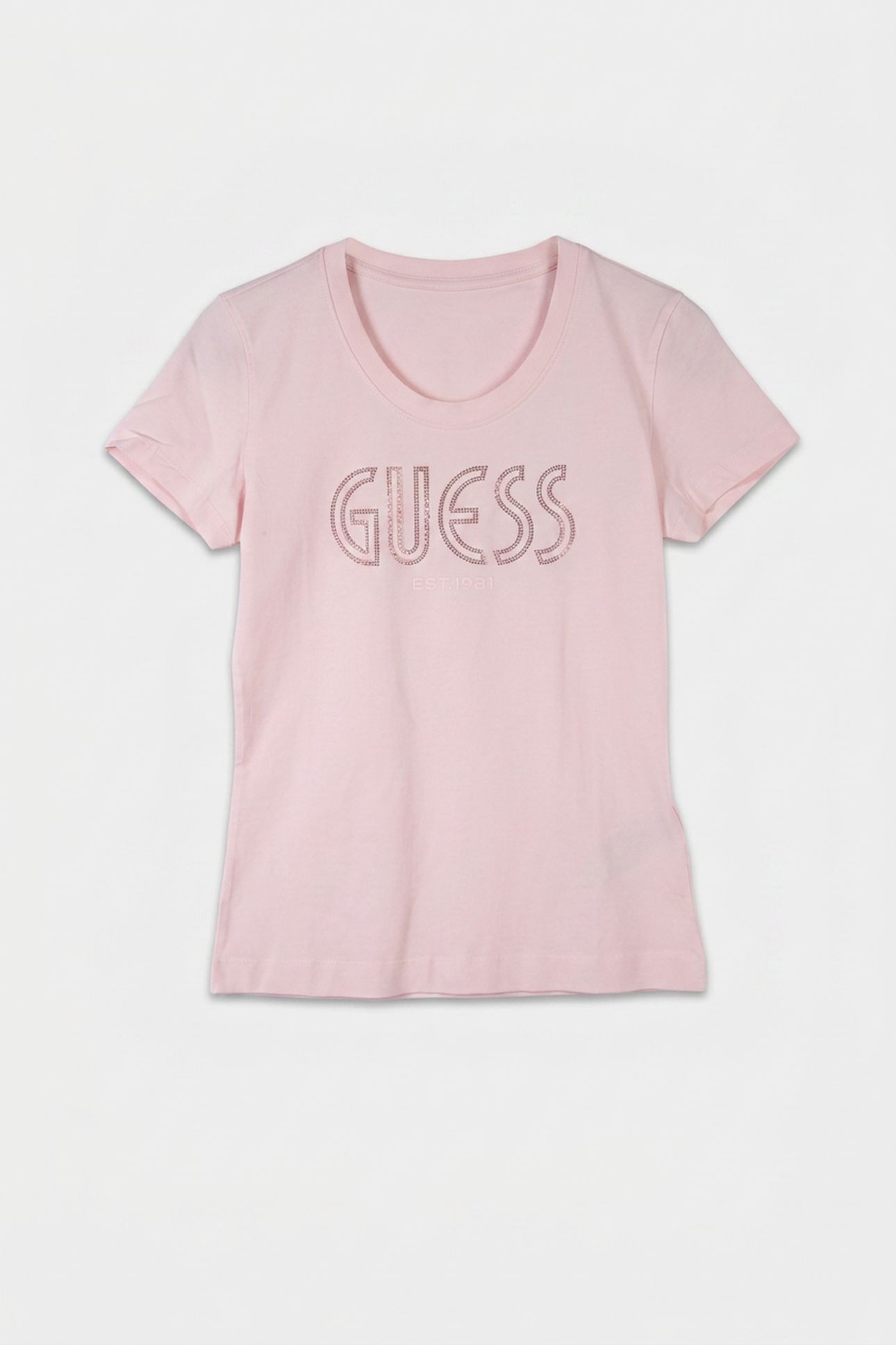 CN SS GUESS LOGO TEE LOW KEY PINK 3