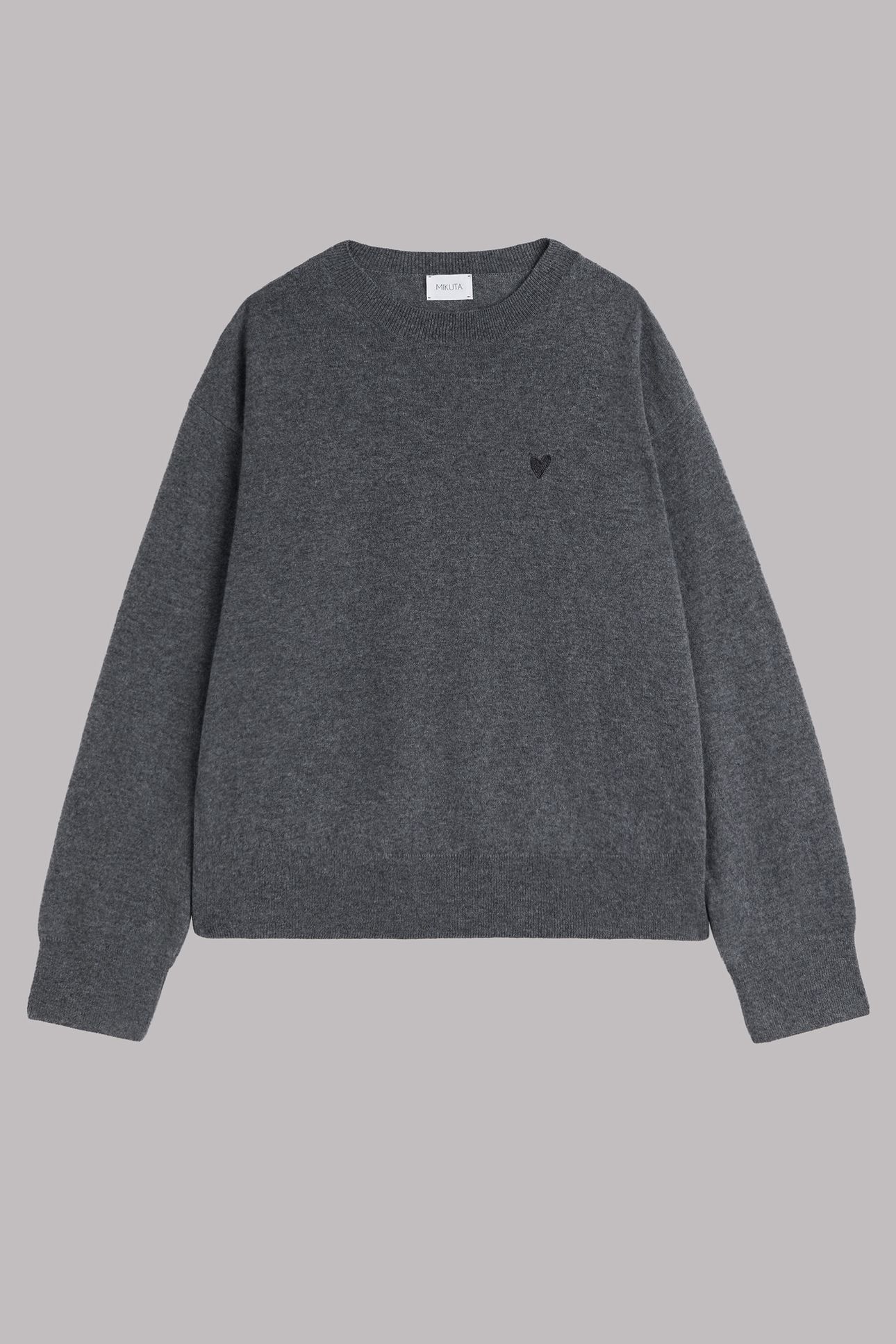 THE GREY CASHMERE KNITTED SWEATER GREY 3